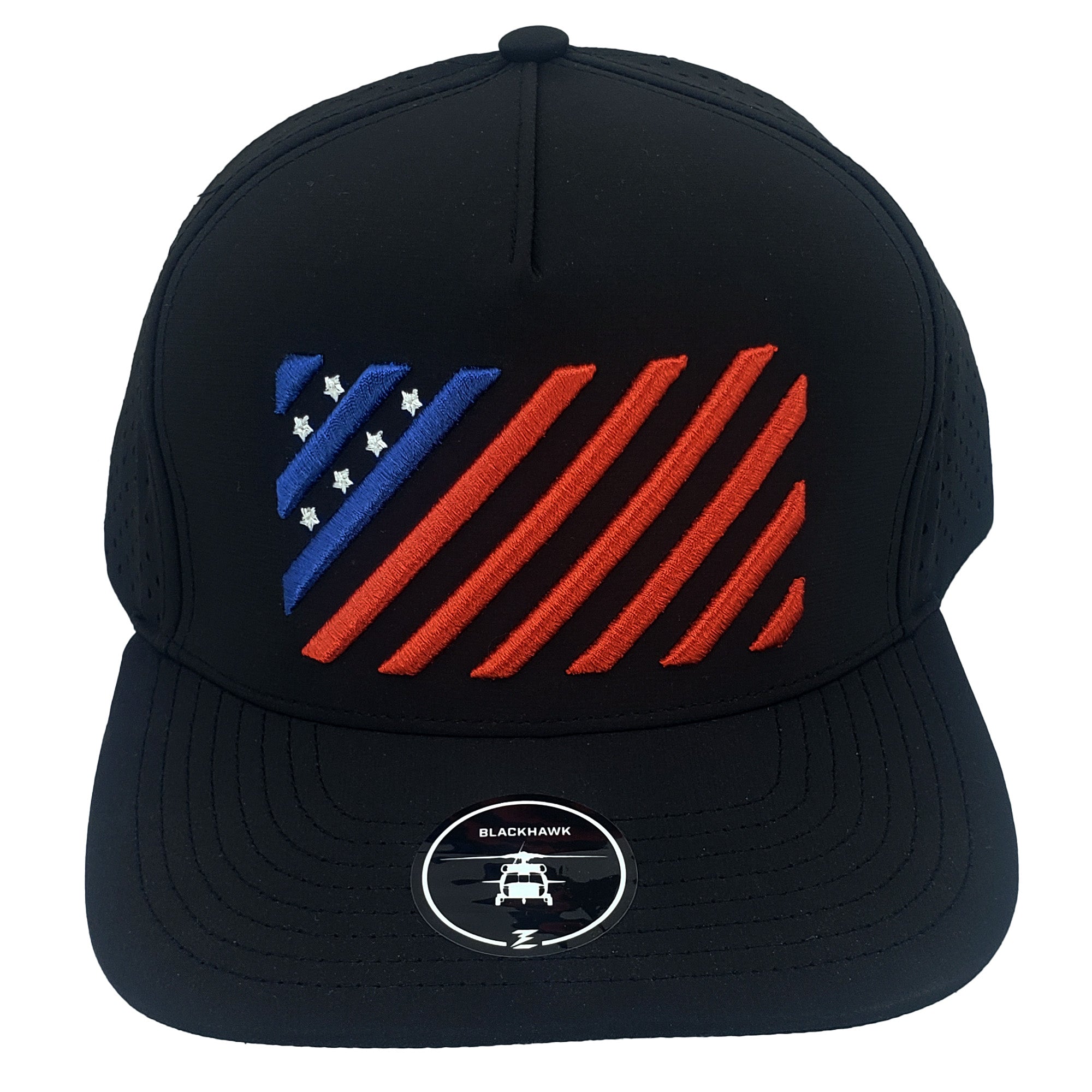 Zapped American Flag 3D Puff Embroidered Flag Hat