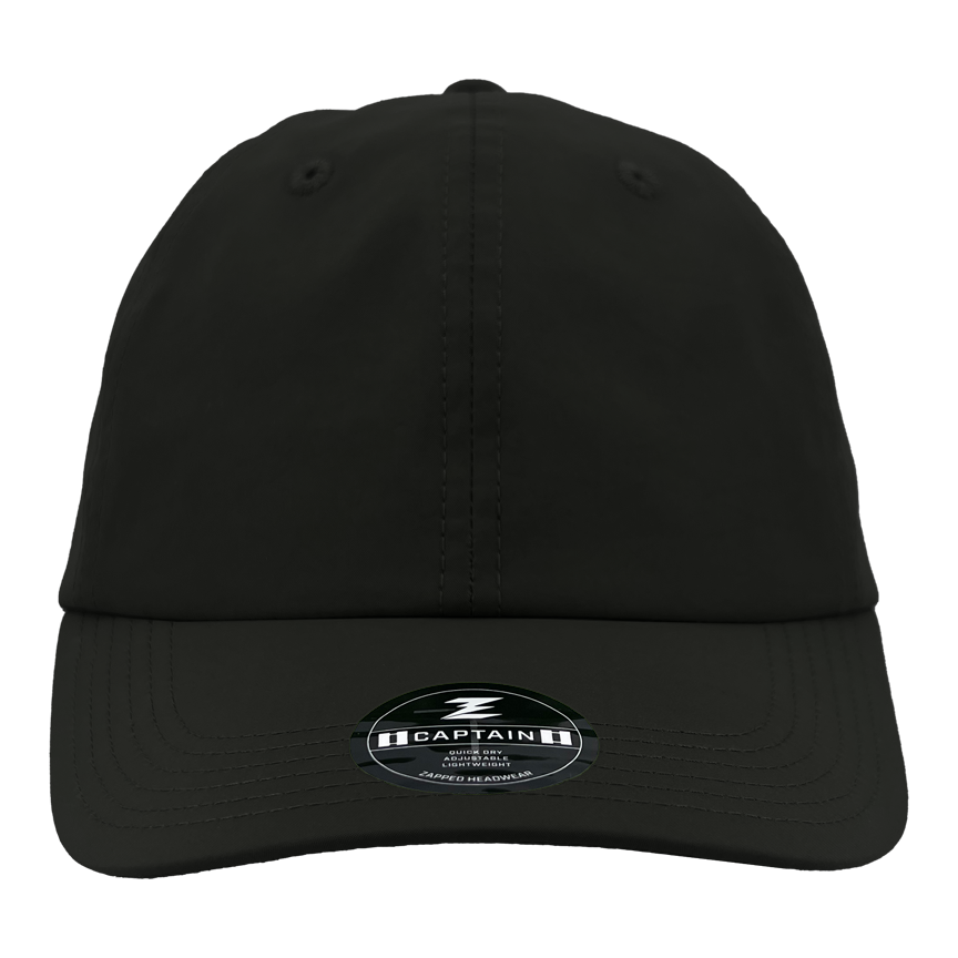 captain Custom Hat unstructured dad hat Black