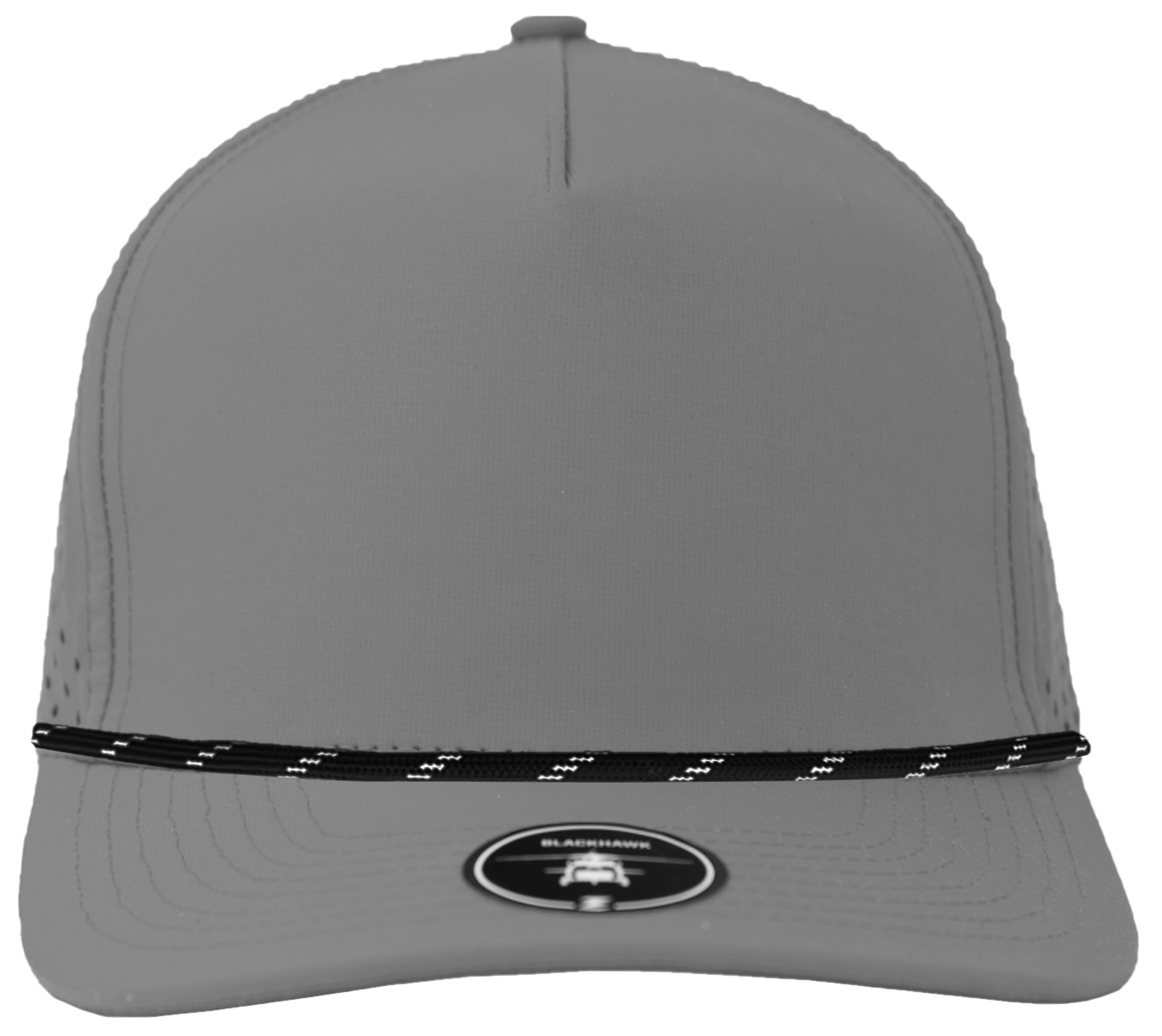 blackhawk rope brim grey black twisted rope custom patch