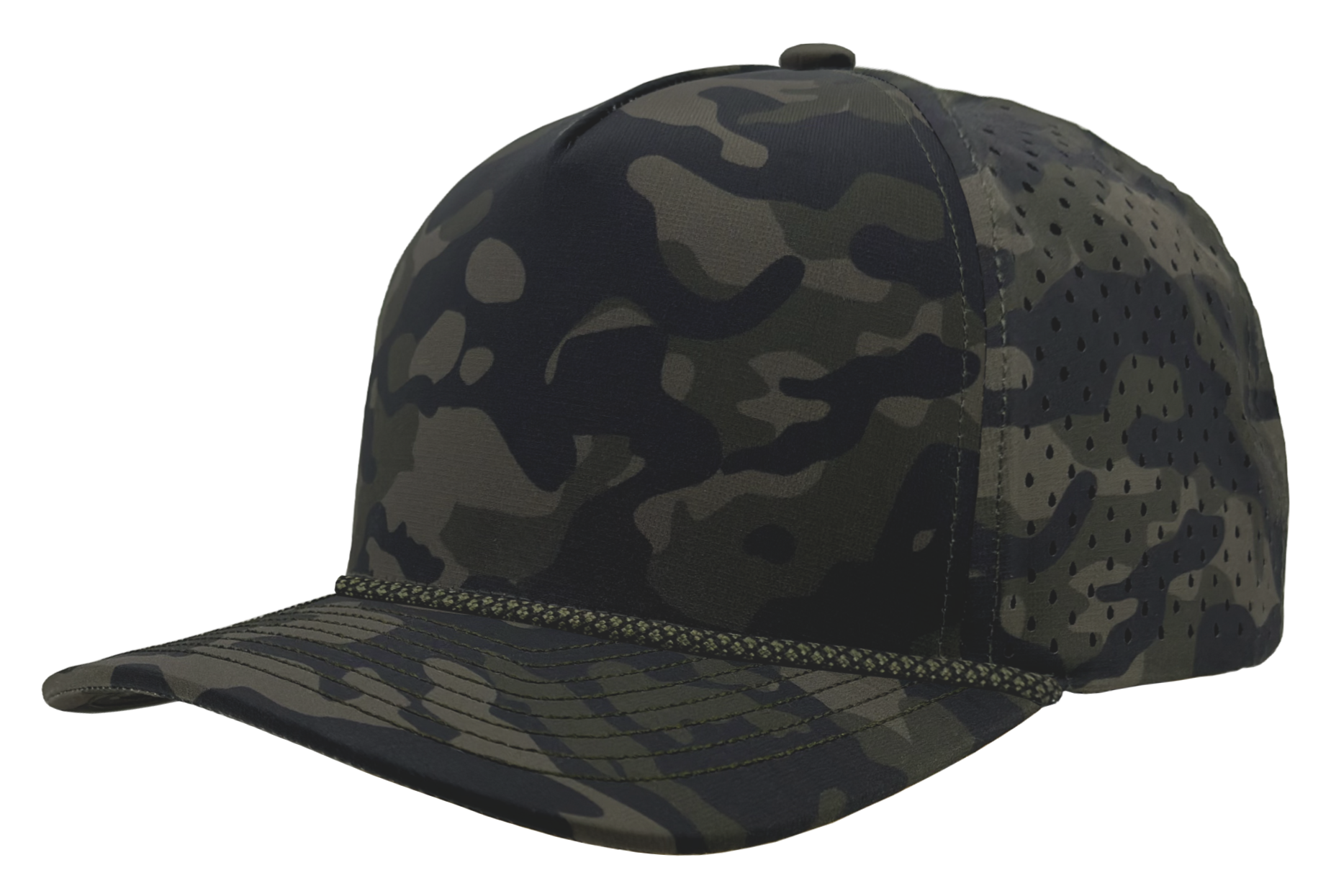 custom camo rope hat blackhawk 5 panel
