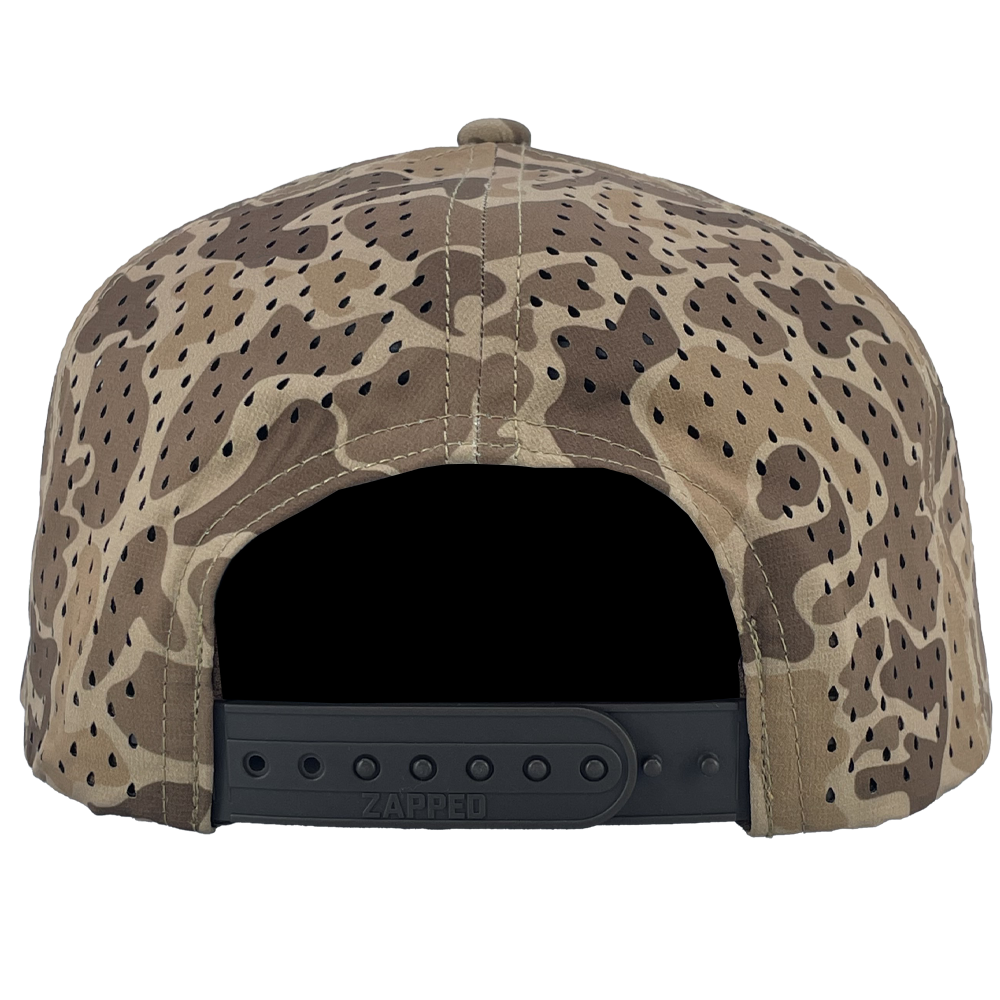 Brown old school camo osprey custom hat back