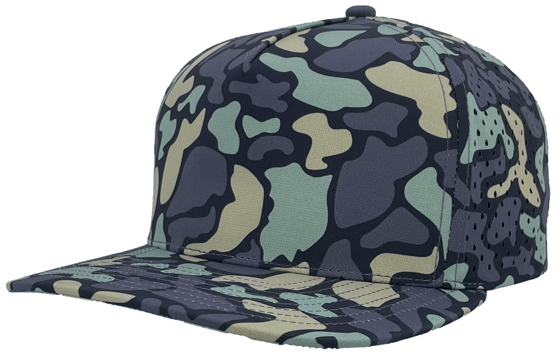 Custom Hat Blackhawk Dino Camo slant