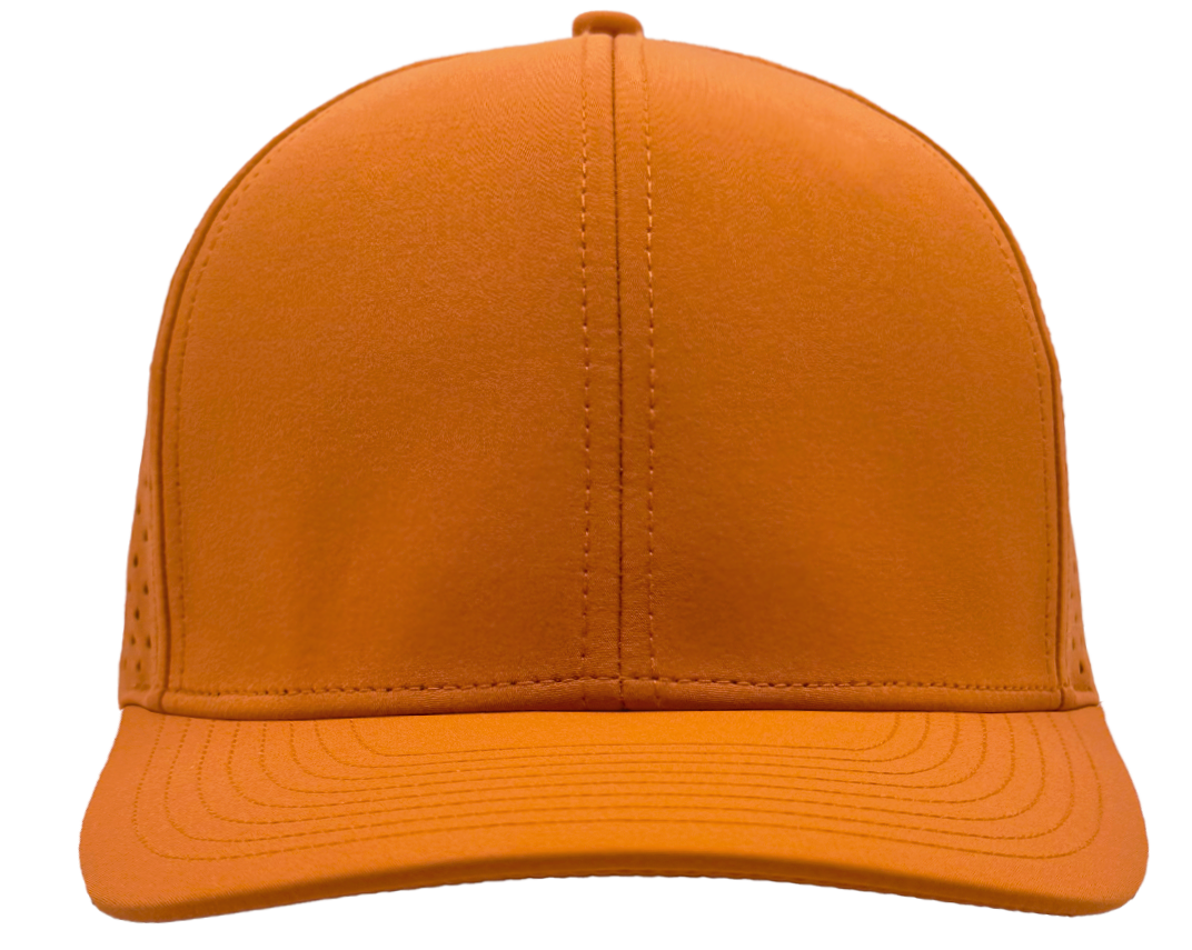 custom logo hat 6 panel flat orange