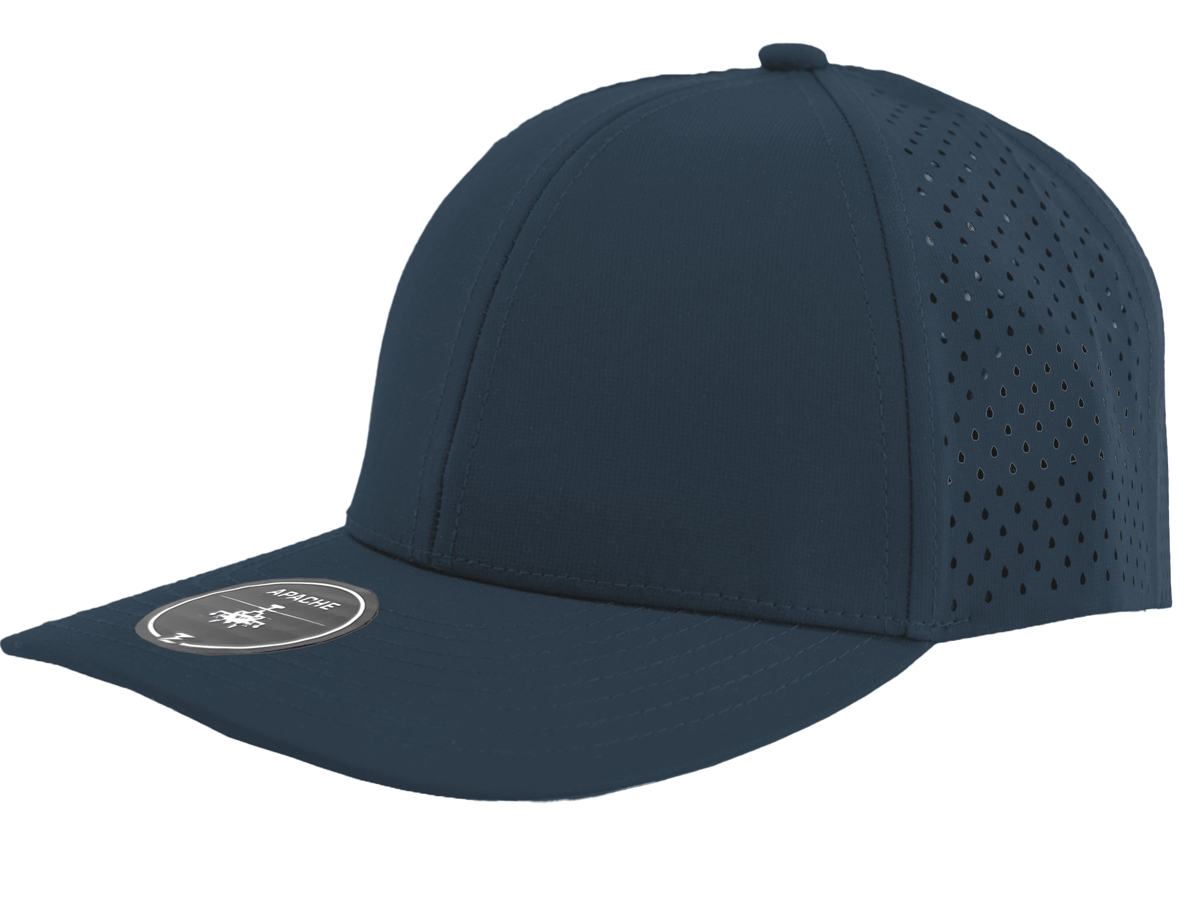 light navy Custom Hat front side view apache perforated hat
