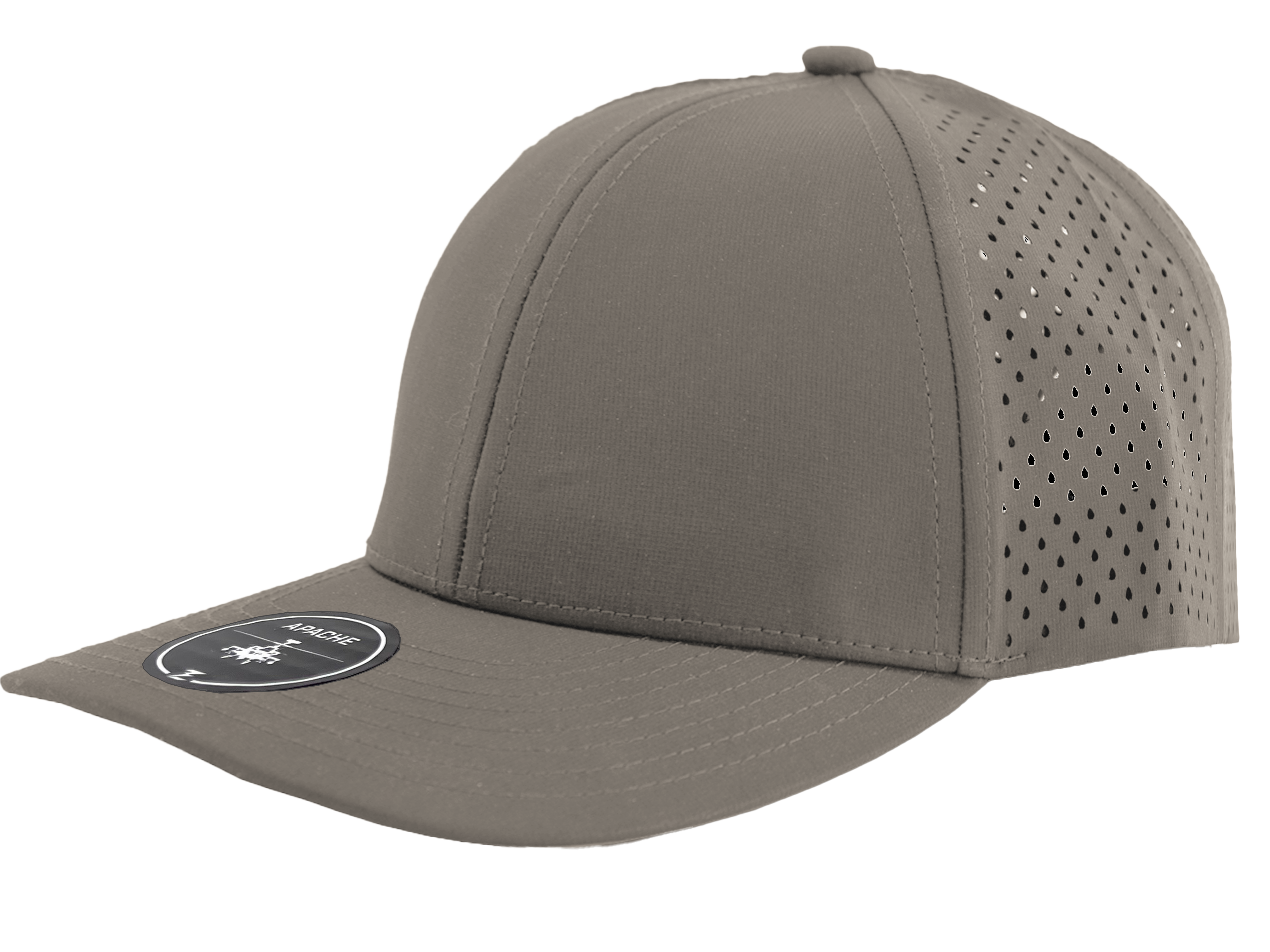 front side Custom Hat view of grey apache snapback hat