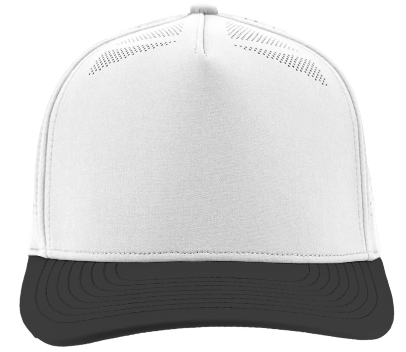 Blackhawk Elite white black bill perforated flexfit hat