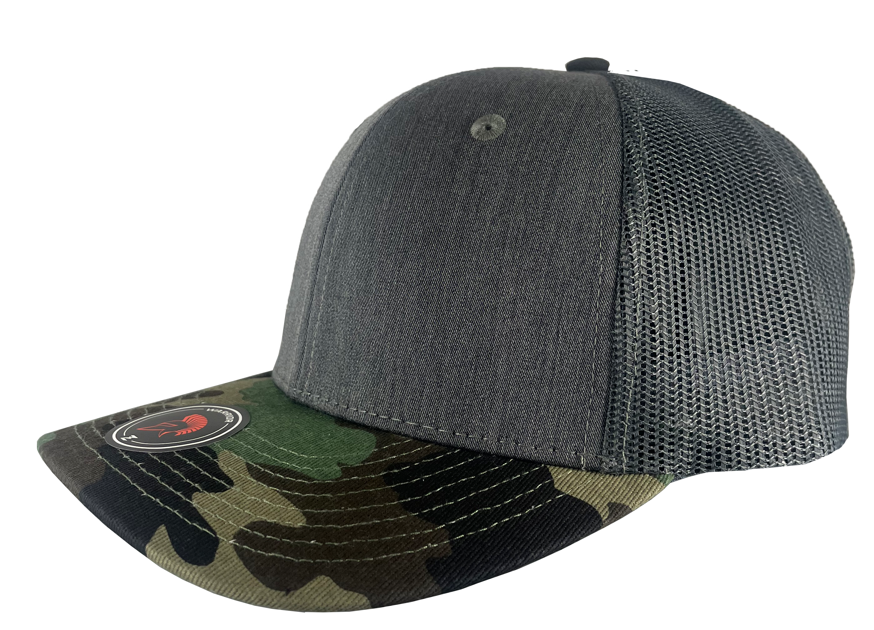 Custom Hat Grey Camp Warrior Trucker