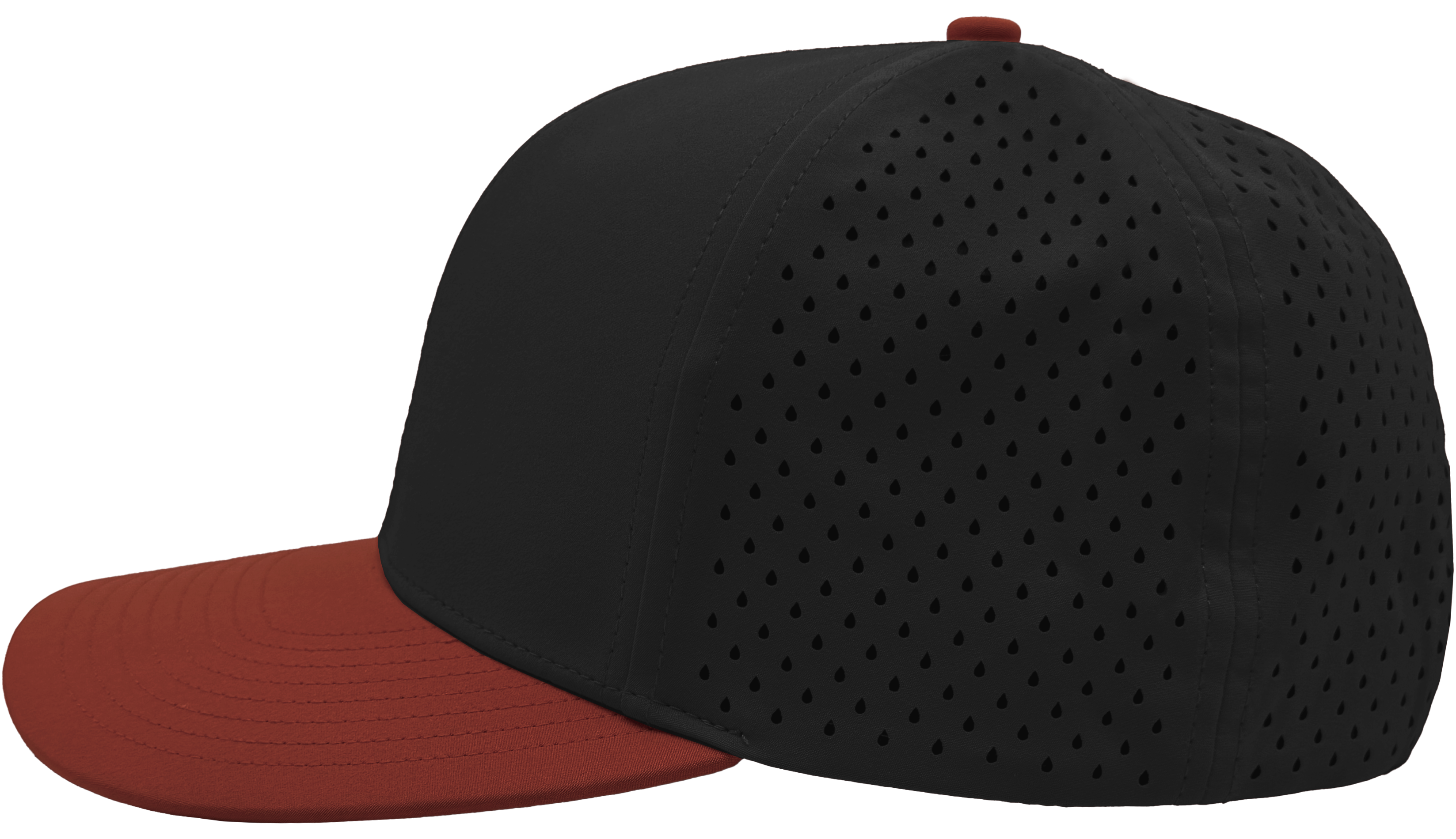 Custom hat for embroider 6 panel black maroon