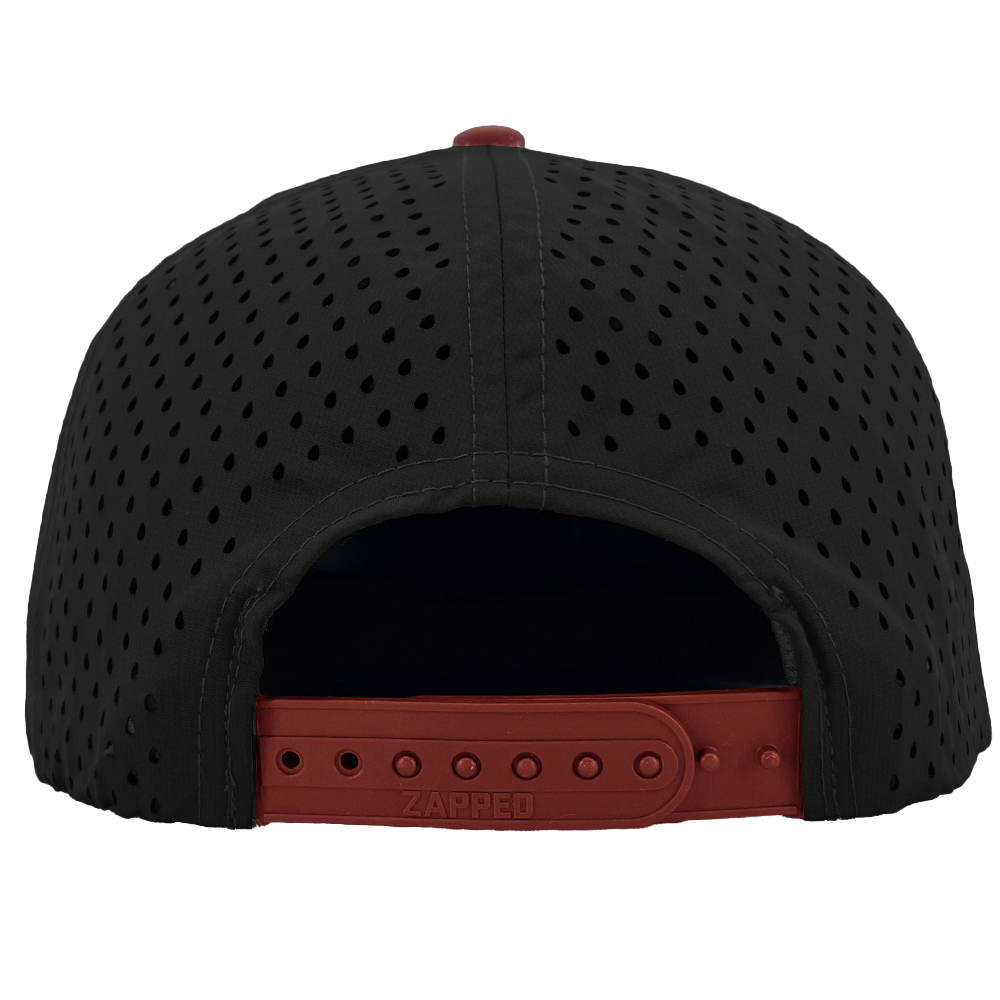 Custom hat for embroider 6 panel black maroon