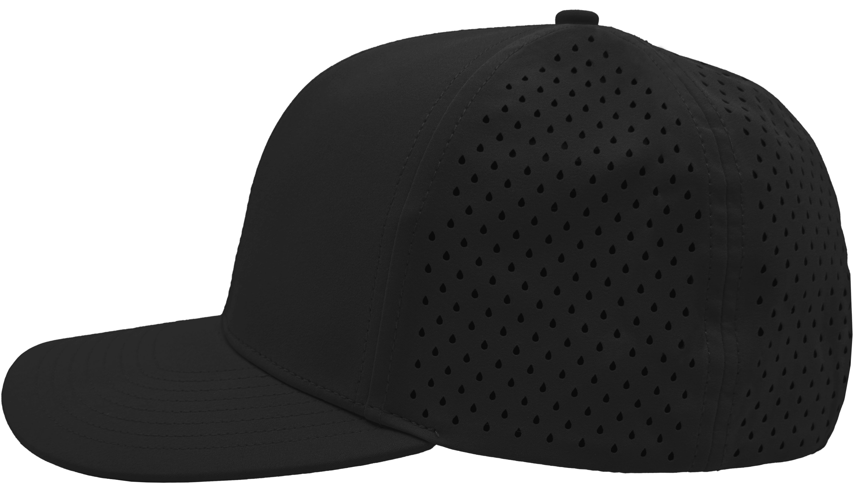 Custom hat for embroider 6 panel black