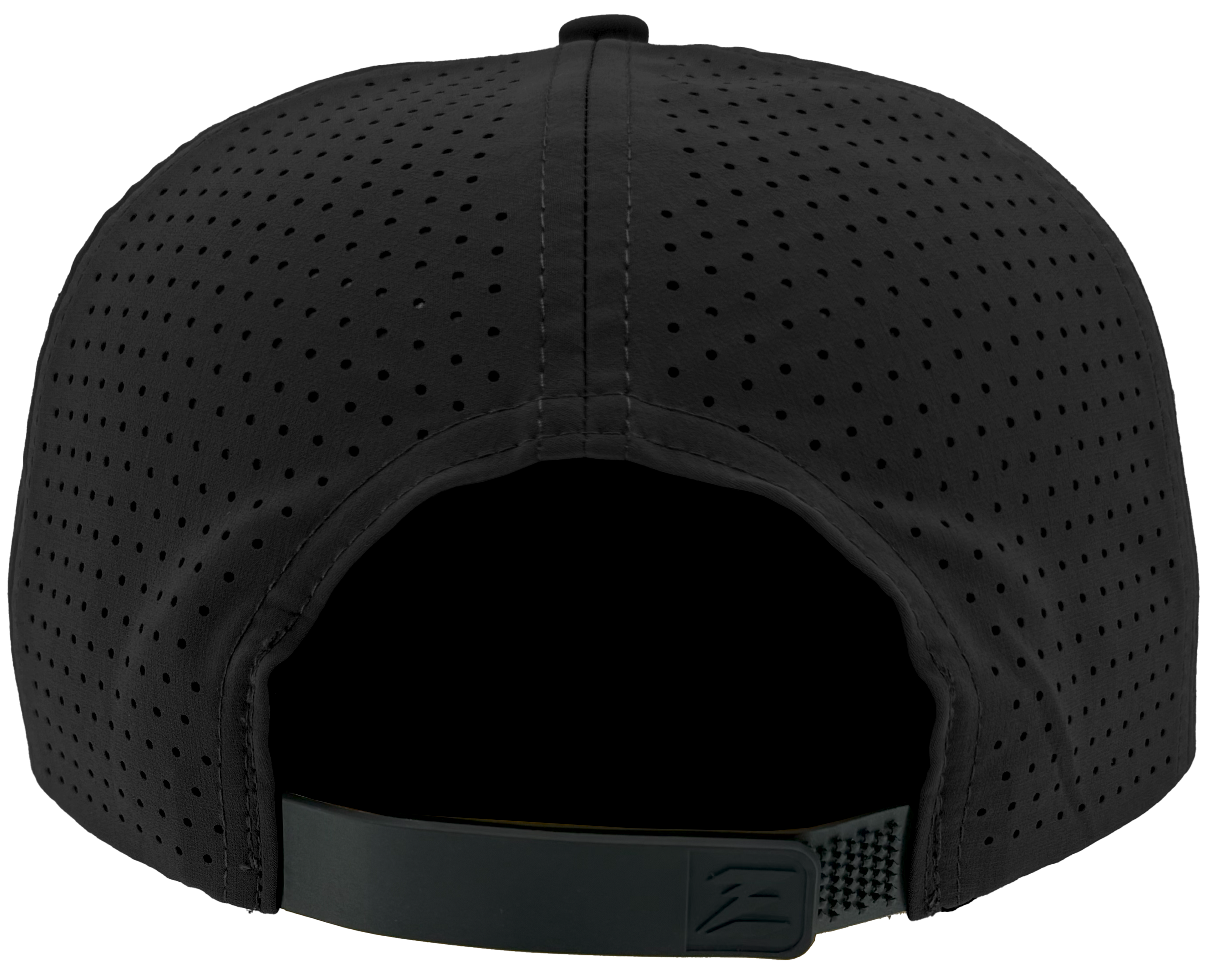 Black dad hat buckram 5 panel crushable bill