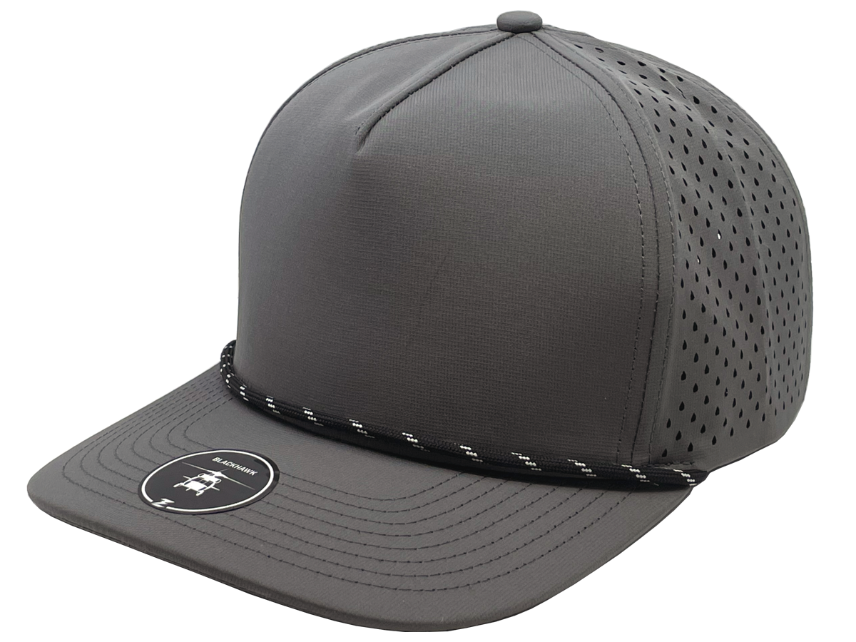 Blackhawk Grey with Black and White Rope with Small Dent on Top