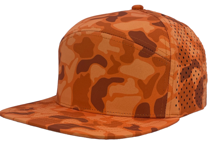 blaze orange old school camo osprey custom hat slant