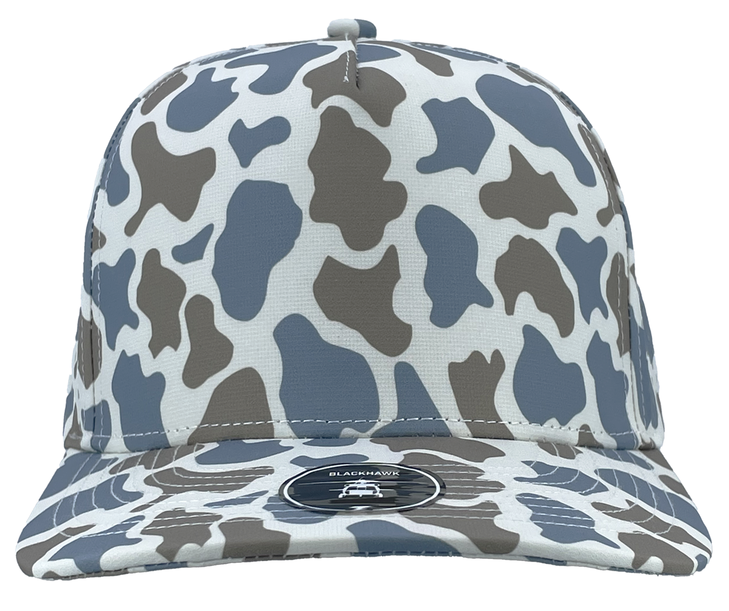blue old school camo Custom Hat blackhawk snapback hat front