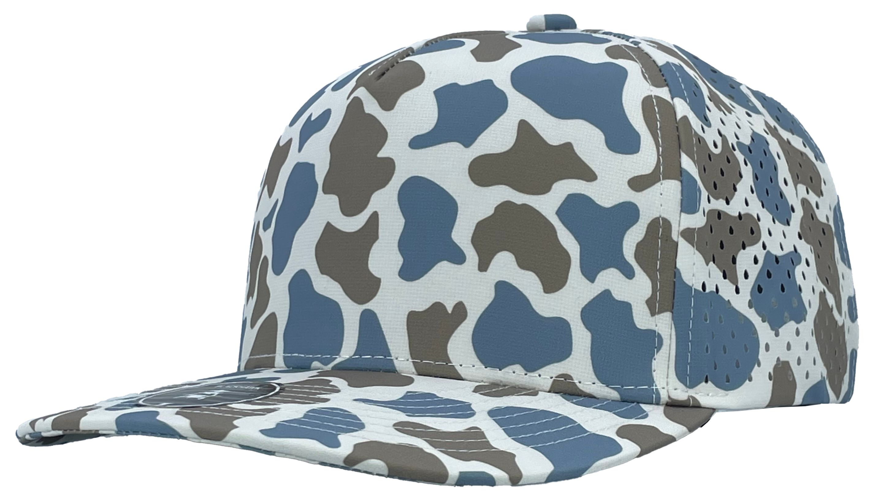 blue old school camo Custom Hat blackhawk snapback hat slant