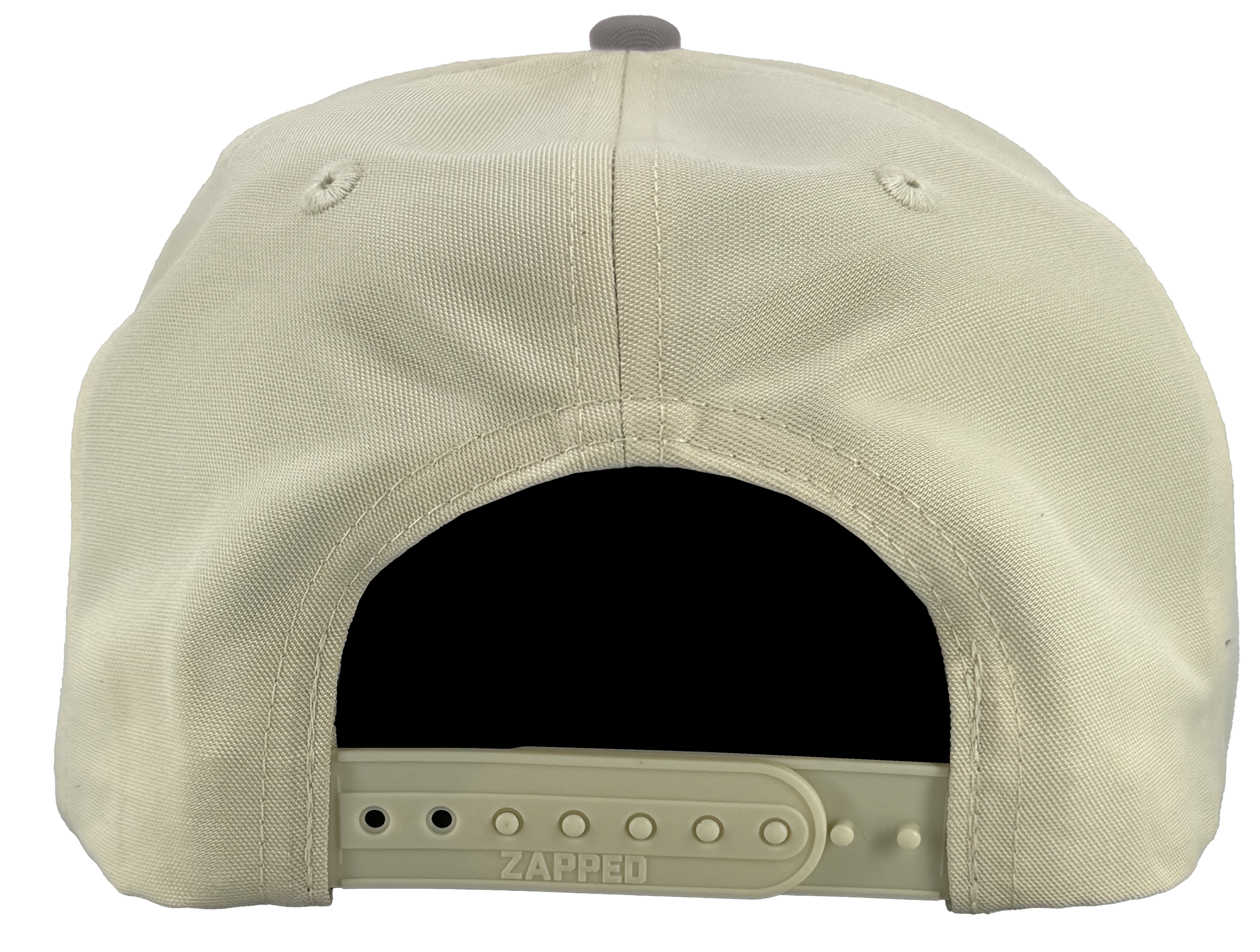 VINTAGE 5 PANEL GREY WHITE Custom HAT