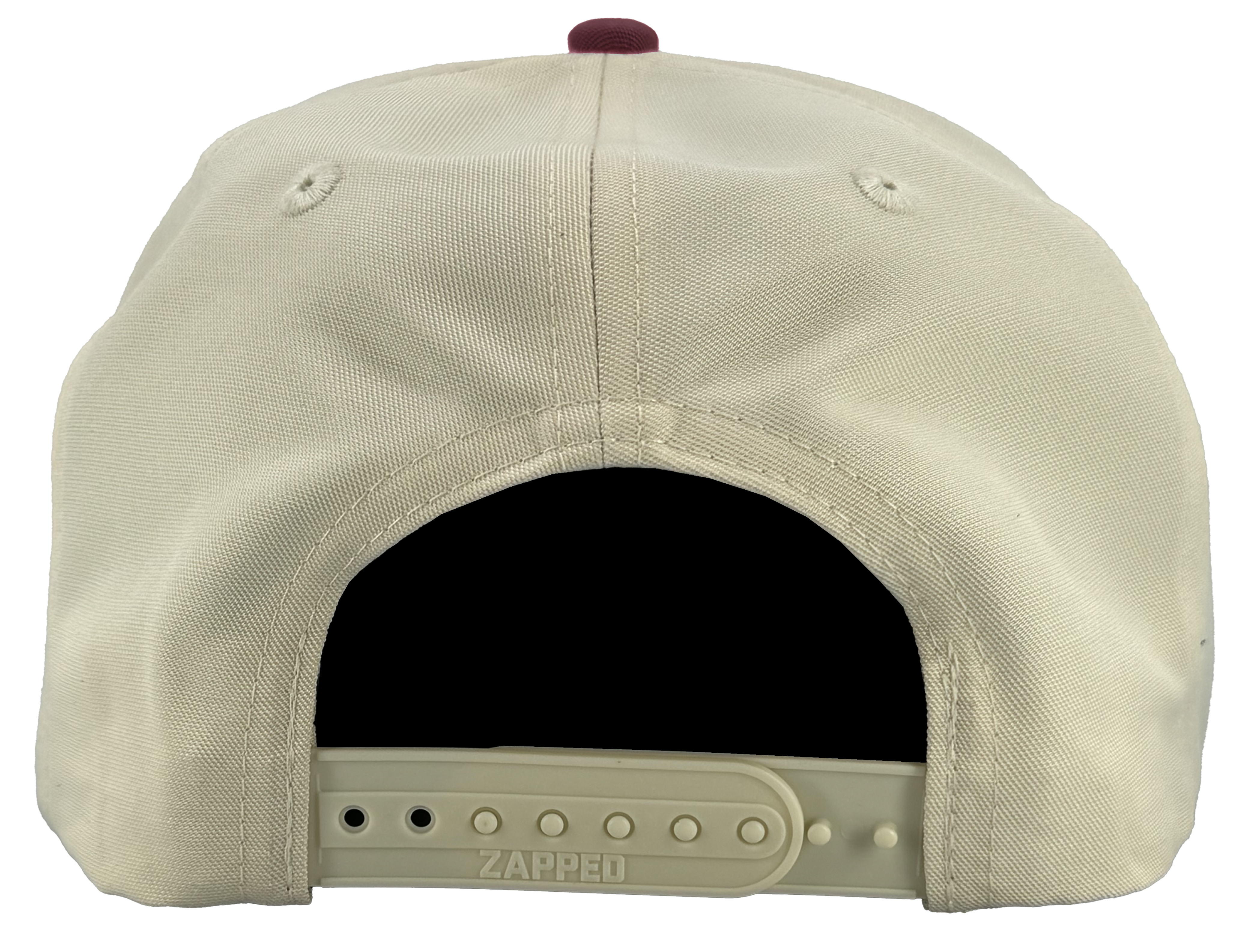 VINTAGE 5 PANEL MAROON WHITE Custom HAT