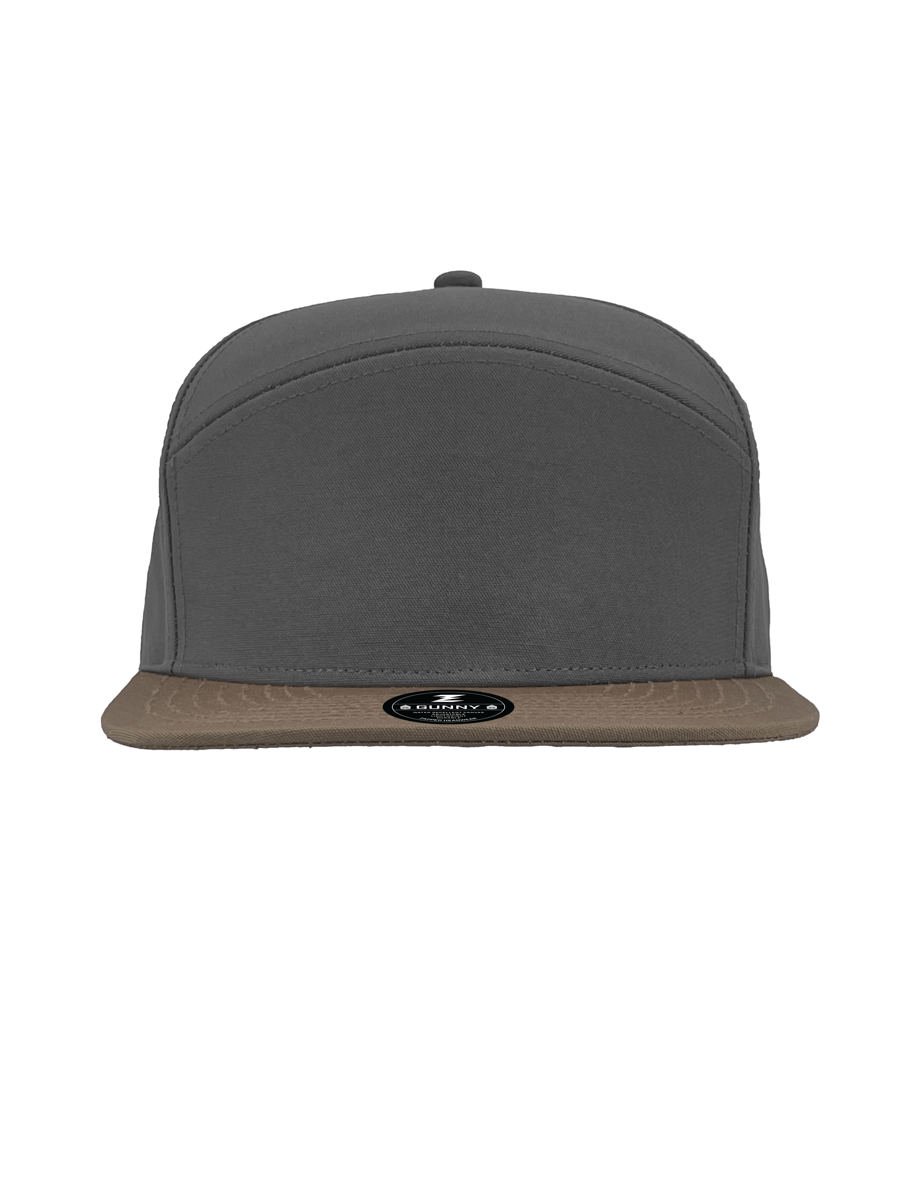 custom hat gunny grey brown front