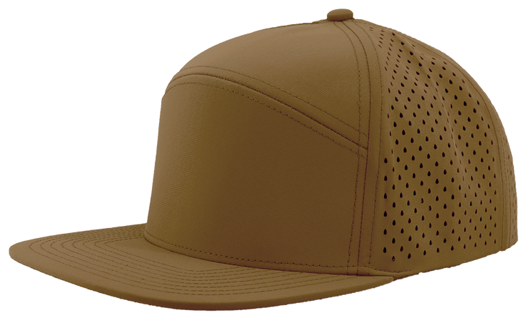 custom hat osprey caramel brown 7 panel flat bill