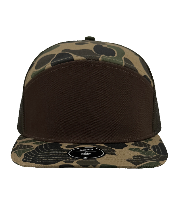 custom_hat_trucker_duck camo_7_panel front