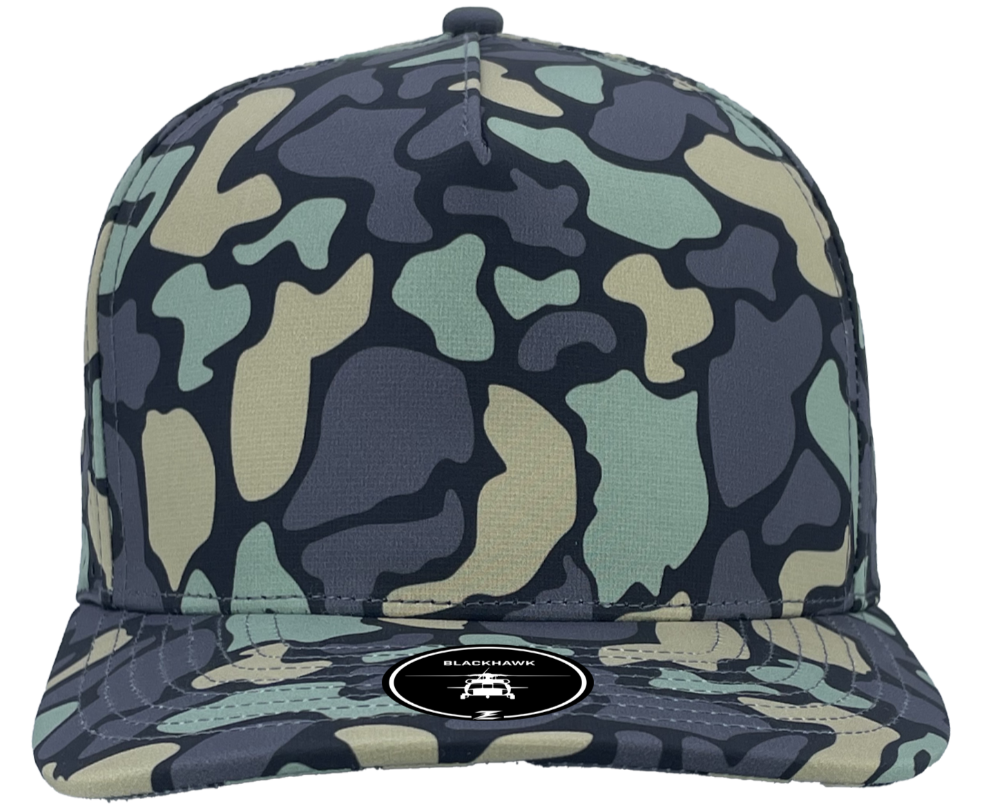 dino old school camo blackhawk snapback Custom Hat front
