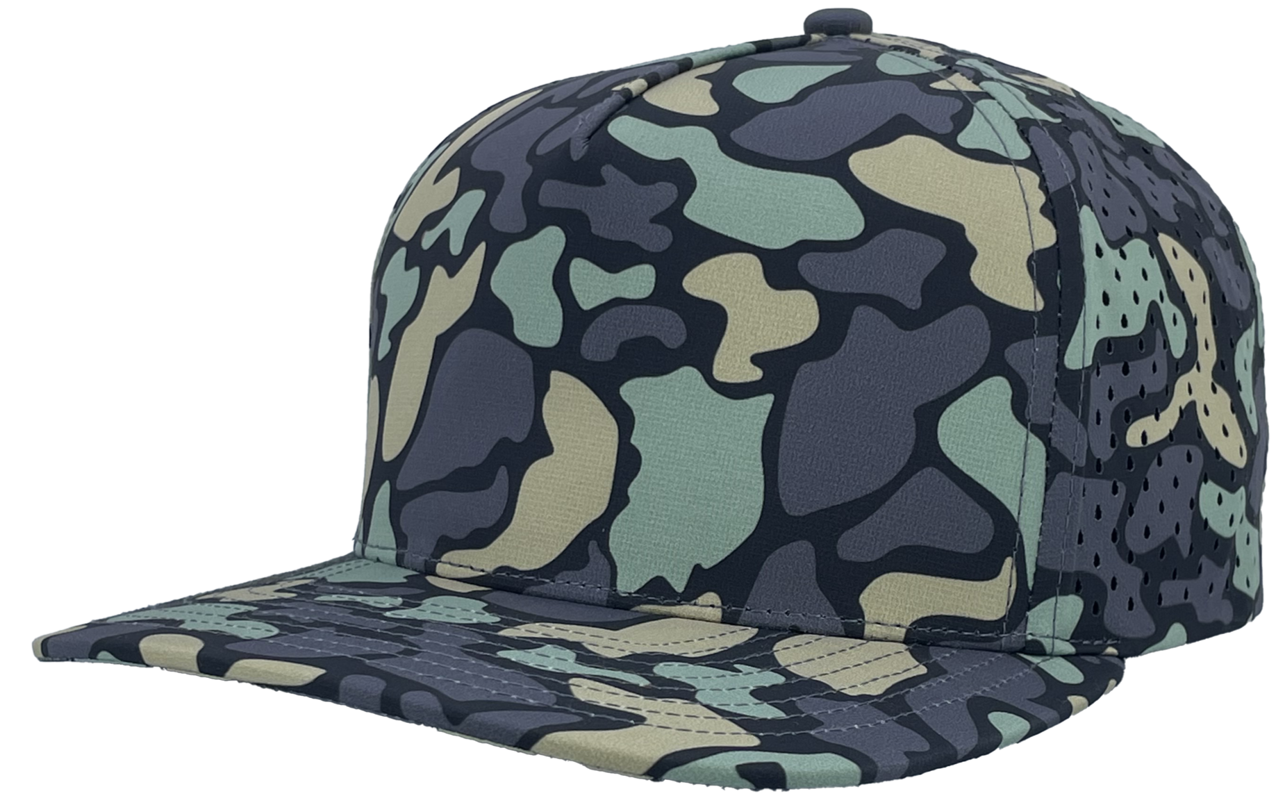 dino old school camo blackhawk snapback Custom Hat slant