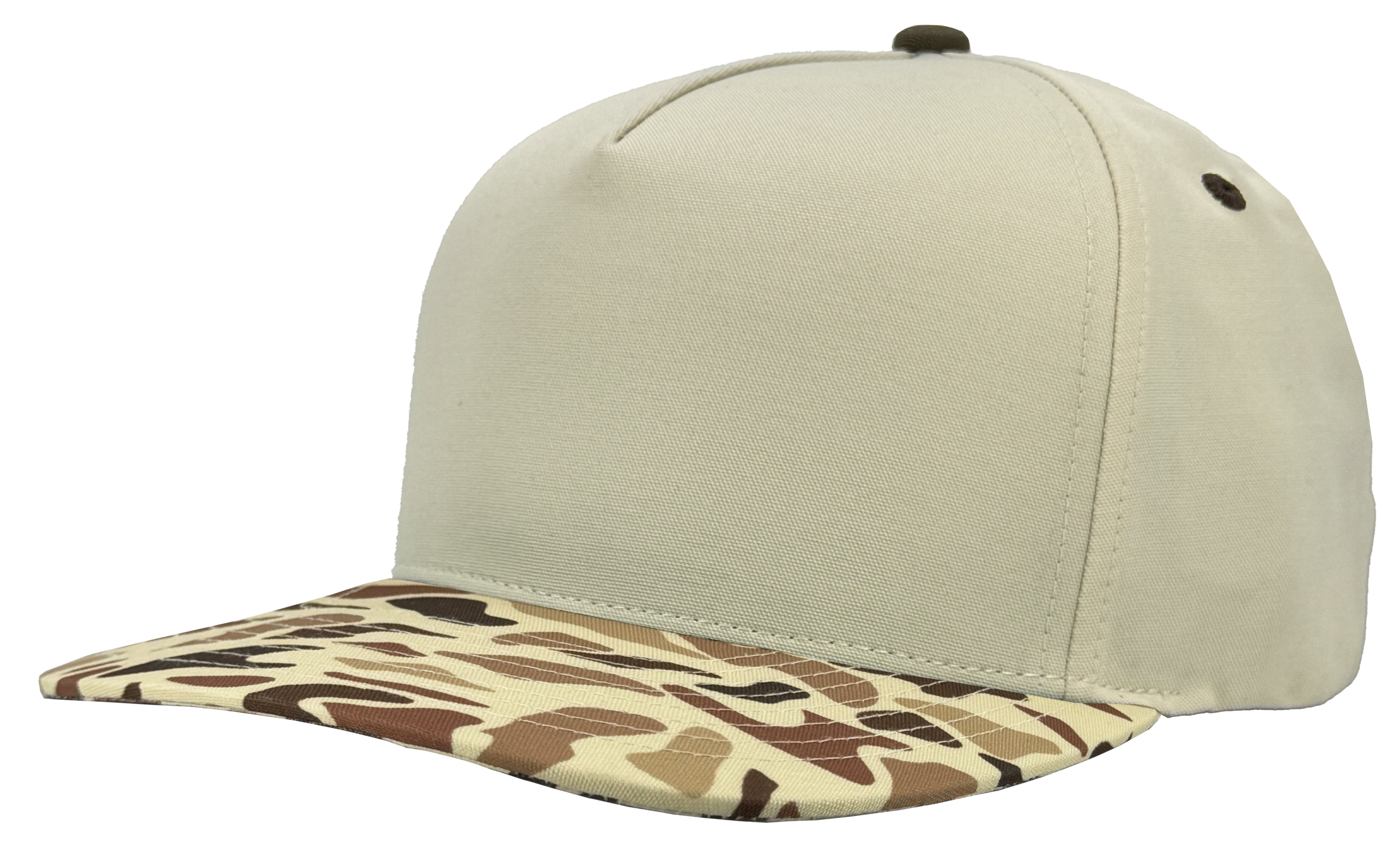 tan old school camo vintage patriot 5 panel hat