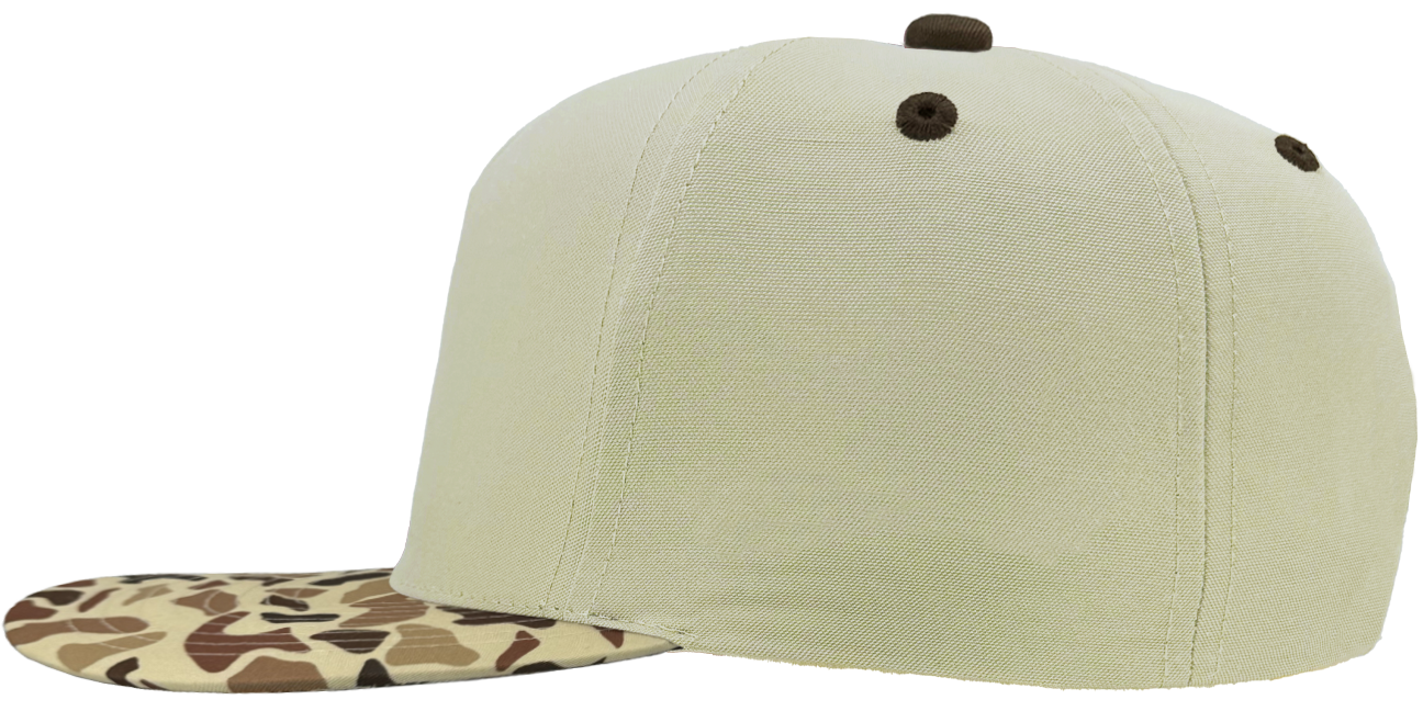 tan old school camo vintage patriot 5 panel hat