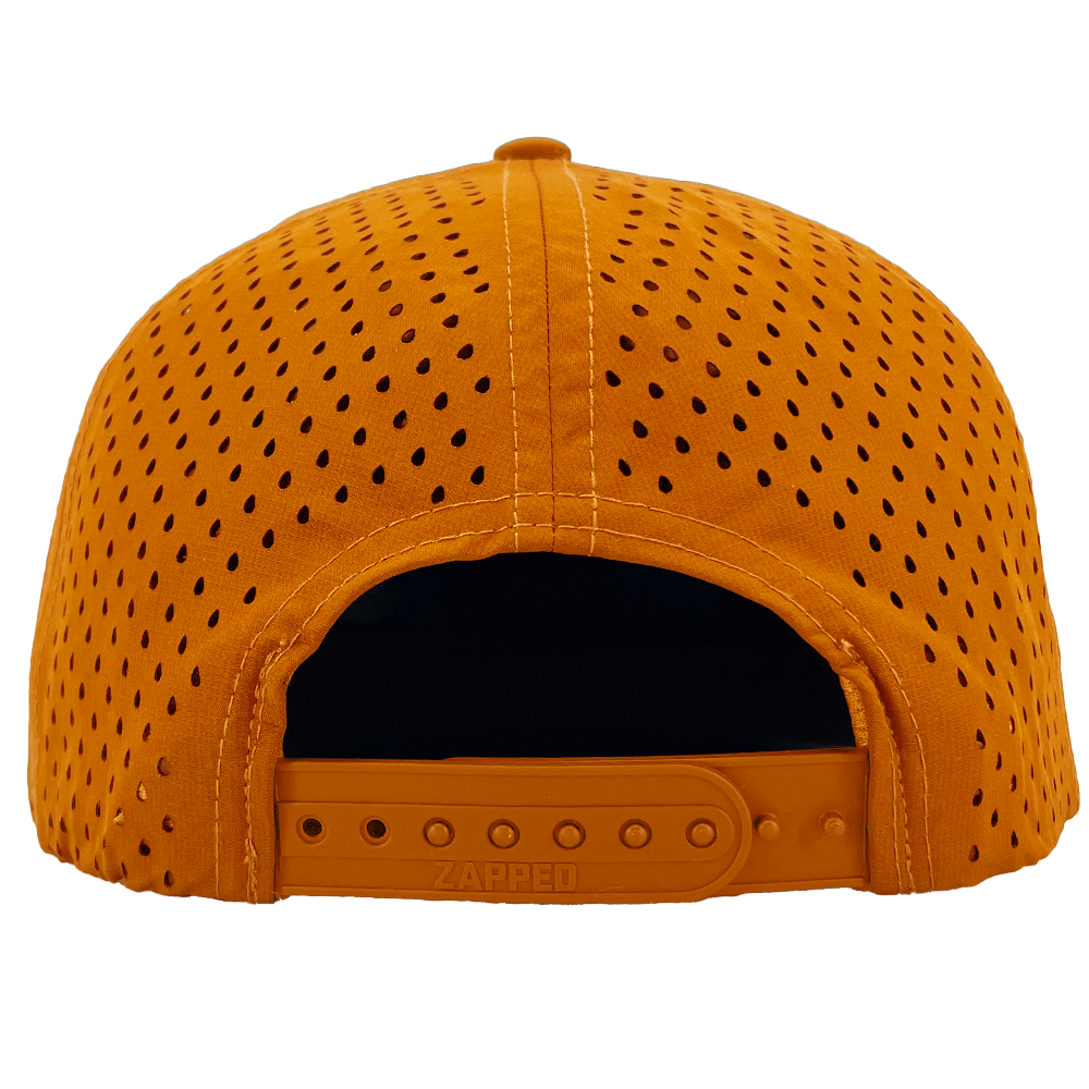custom logo hat 6 panel flat orange