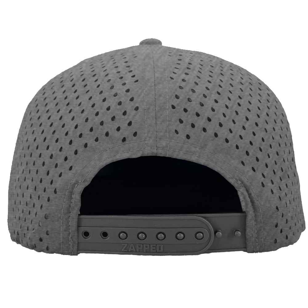 heather Custom Hat grey zapped snapback perforated hat