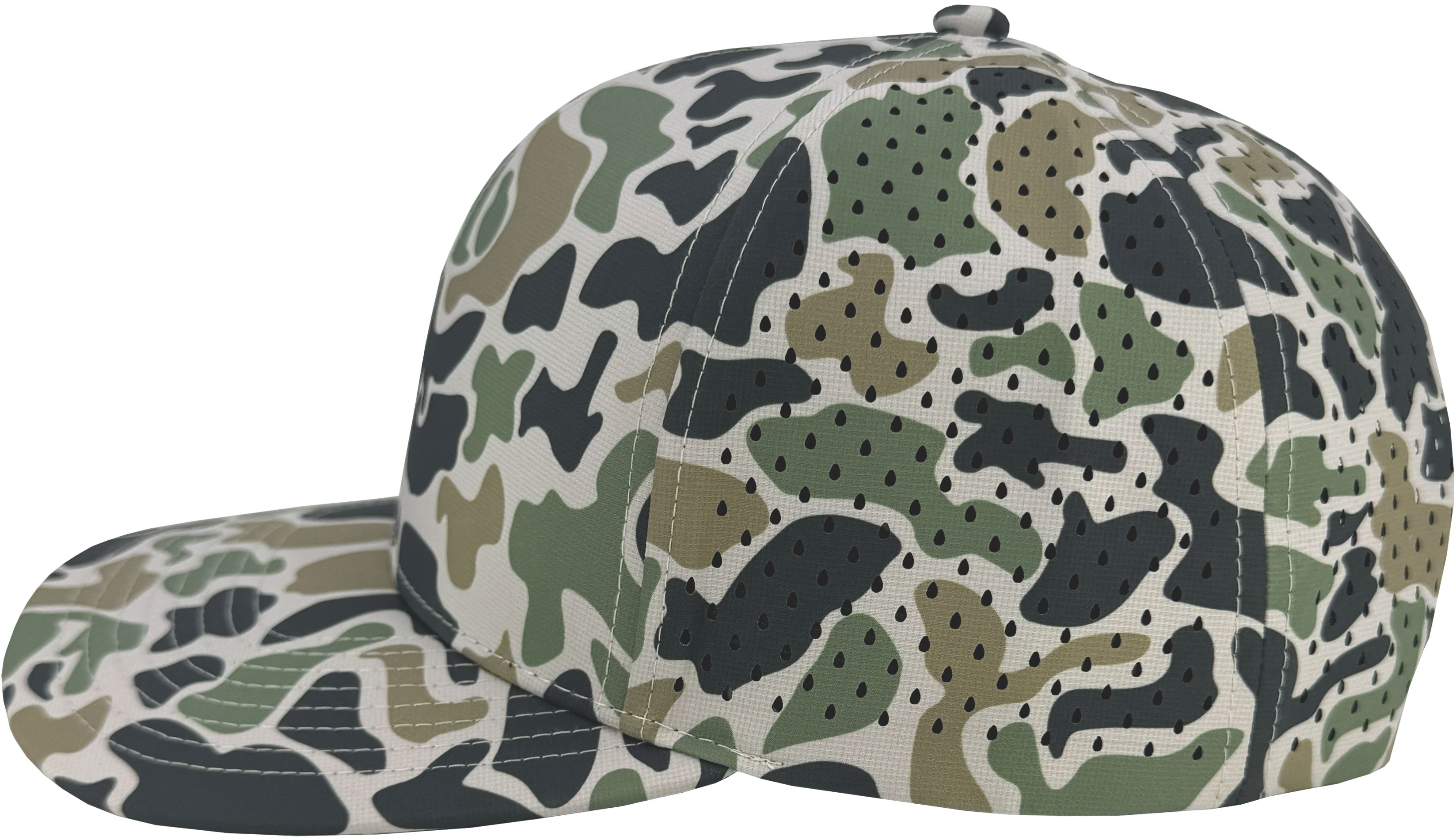Custom hat for embroider 6 panel jungle old school camo