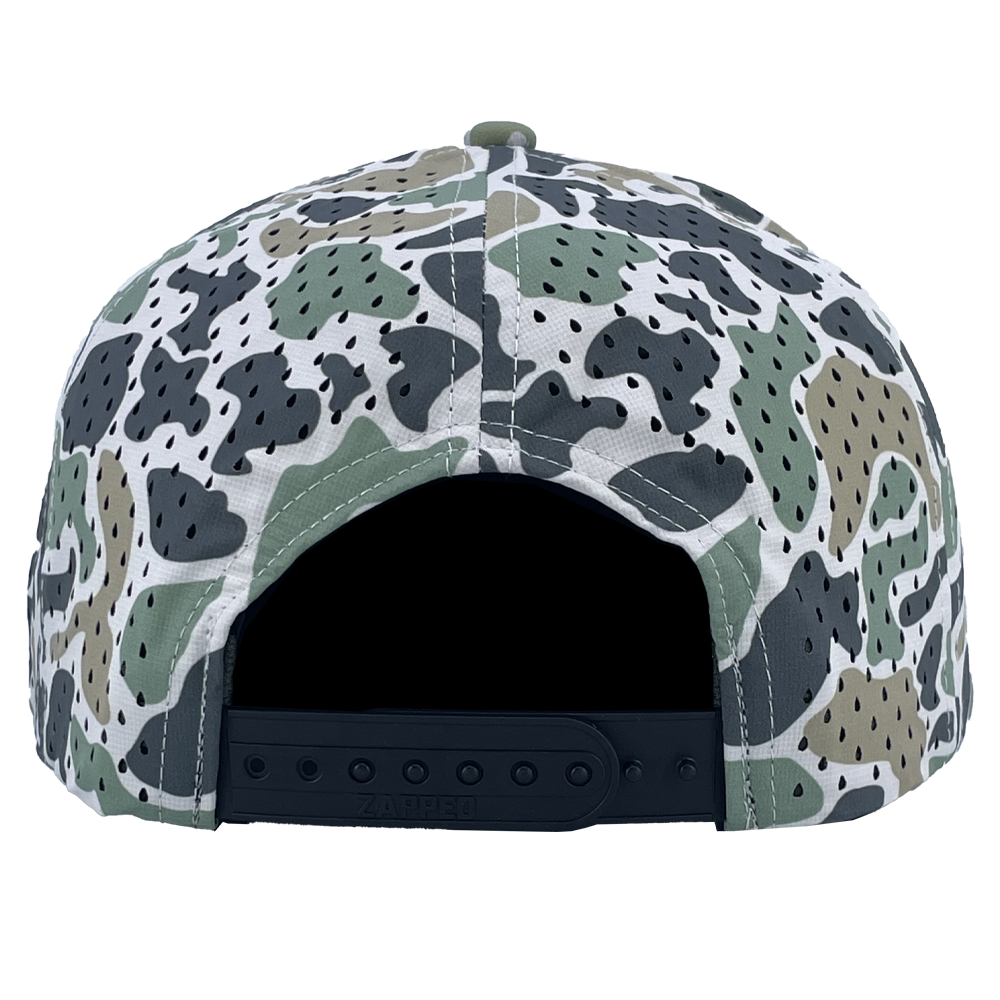 jungle old school camo blackhawk snapback custom hat back