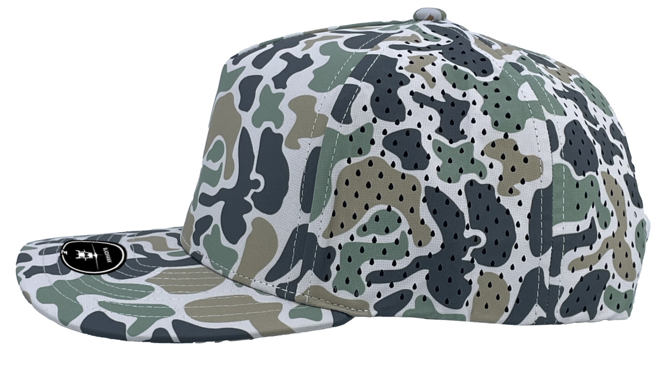 jungle old school camo blackhawk snapback custom hat side