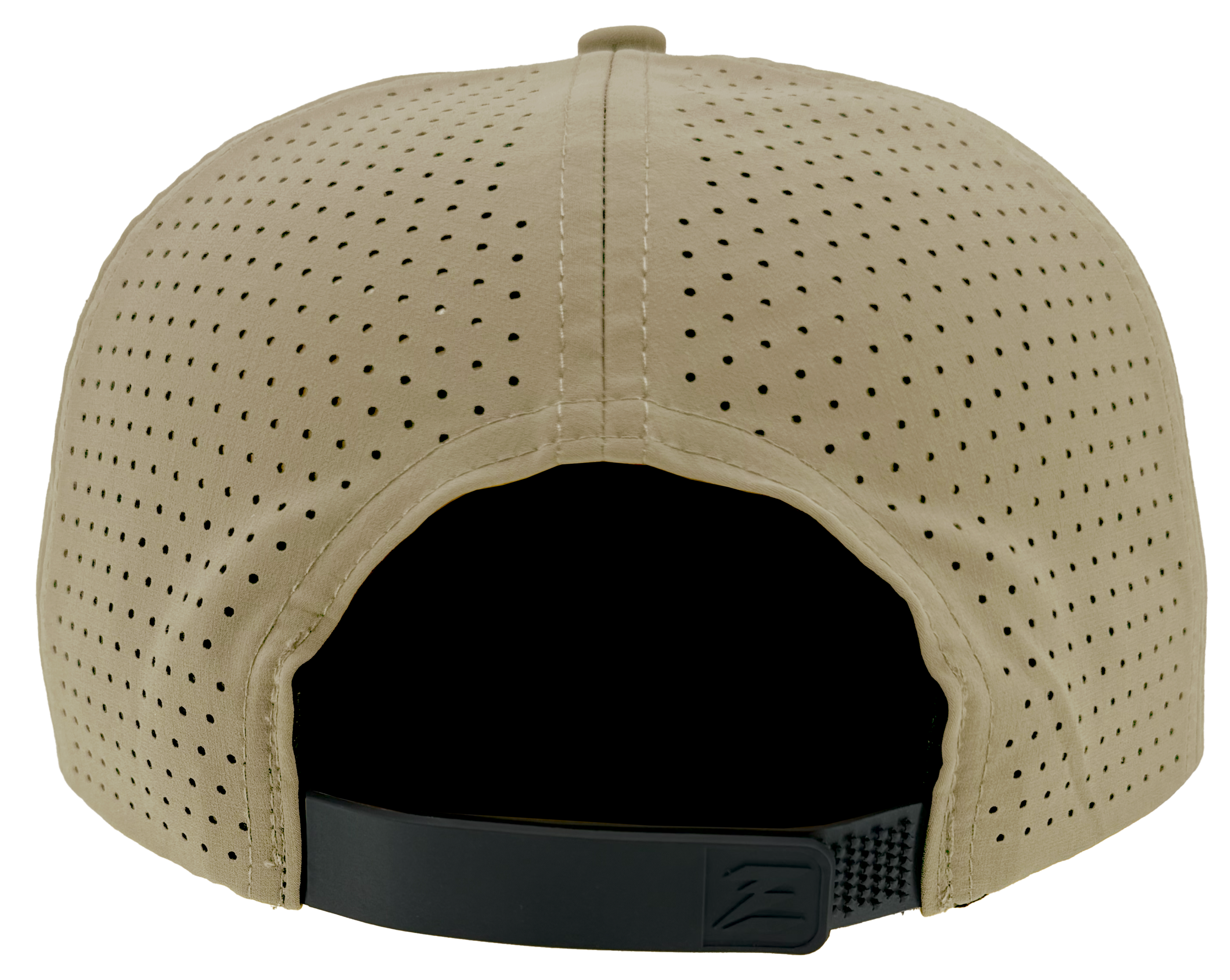 Khaki dad hat buckram 5 panel crushable bill