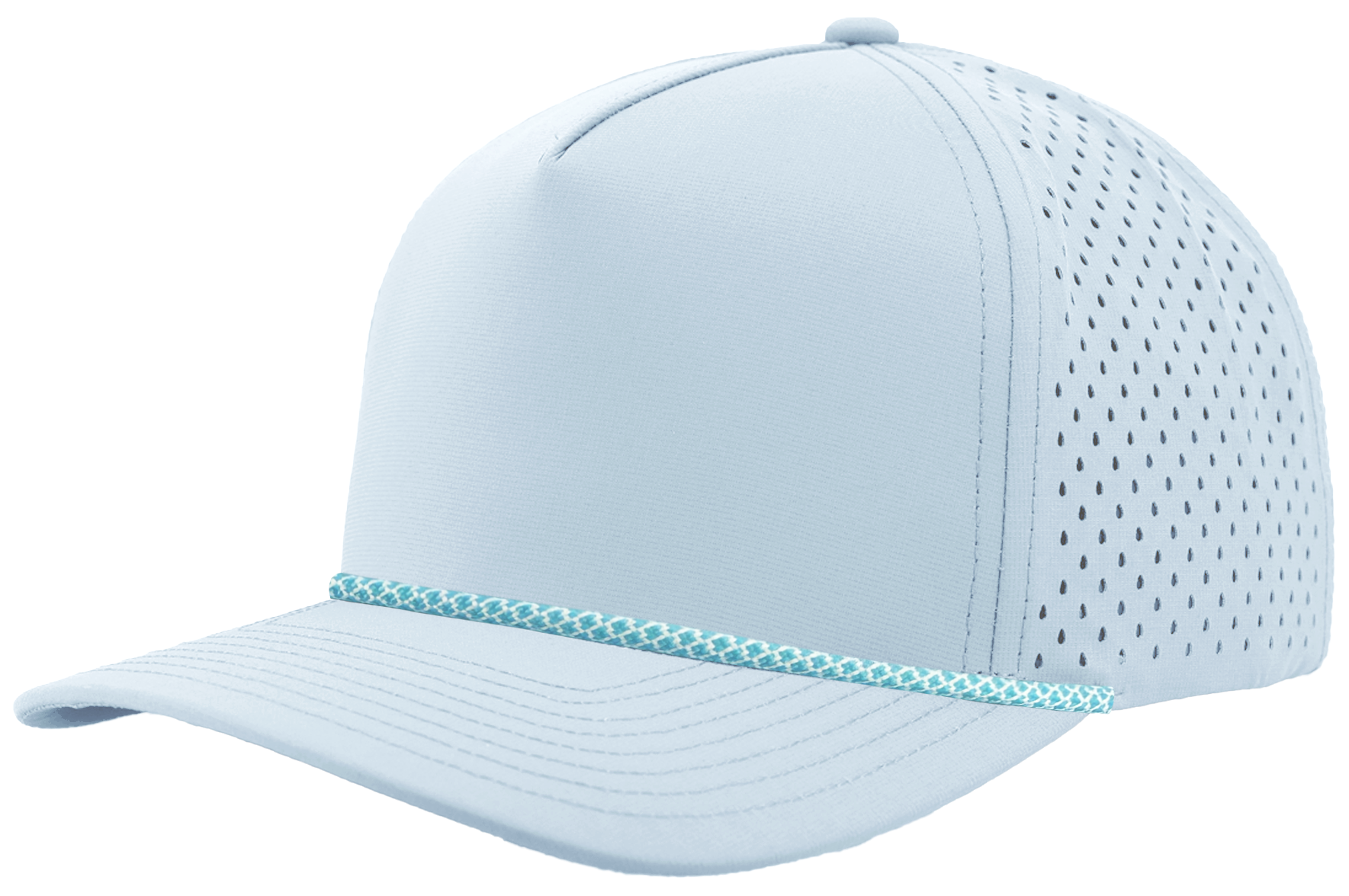custom rope hat Blackhawk R+ cololmbia blue light blue chainlink