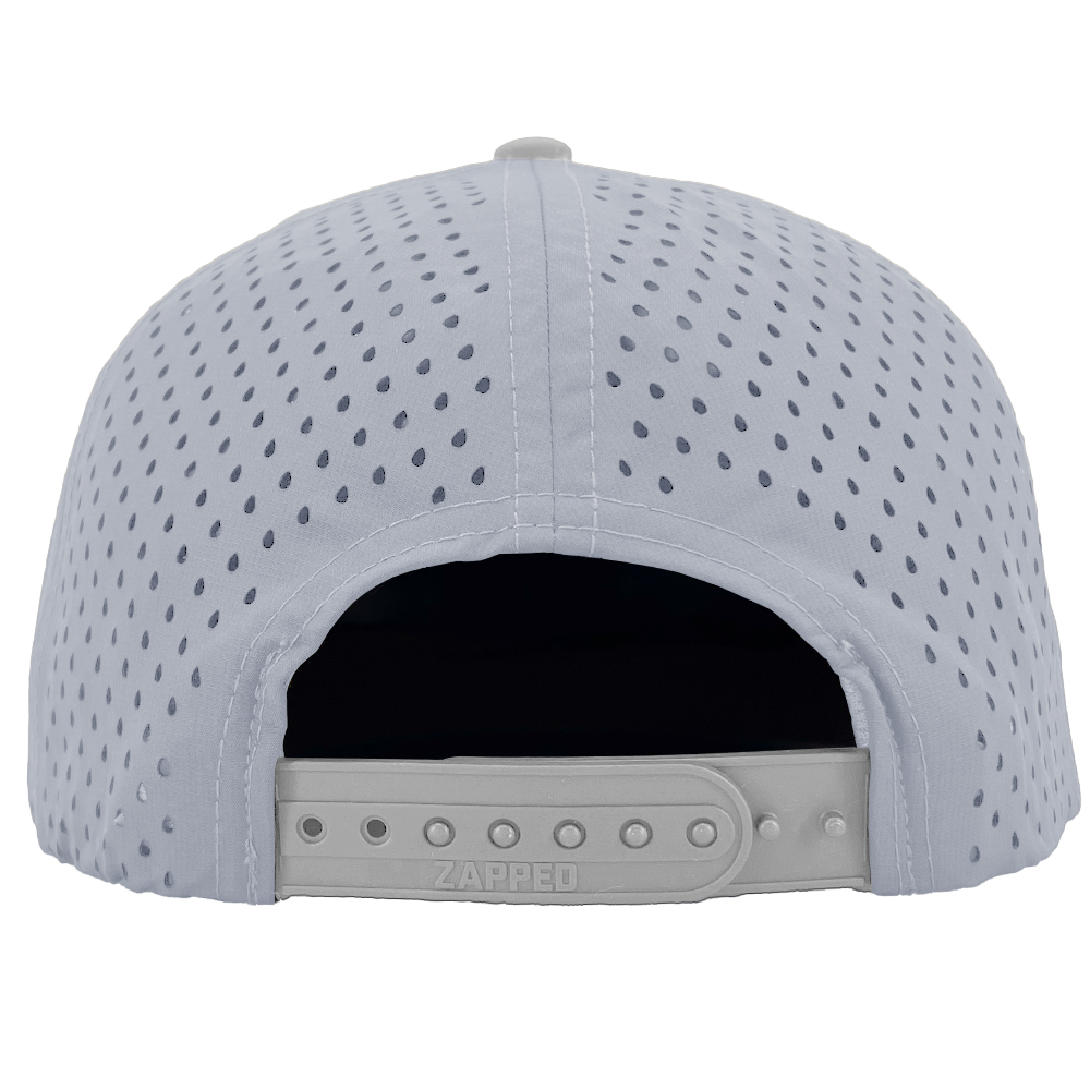 Custom hat for embroider 6 panel light blue silver
