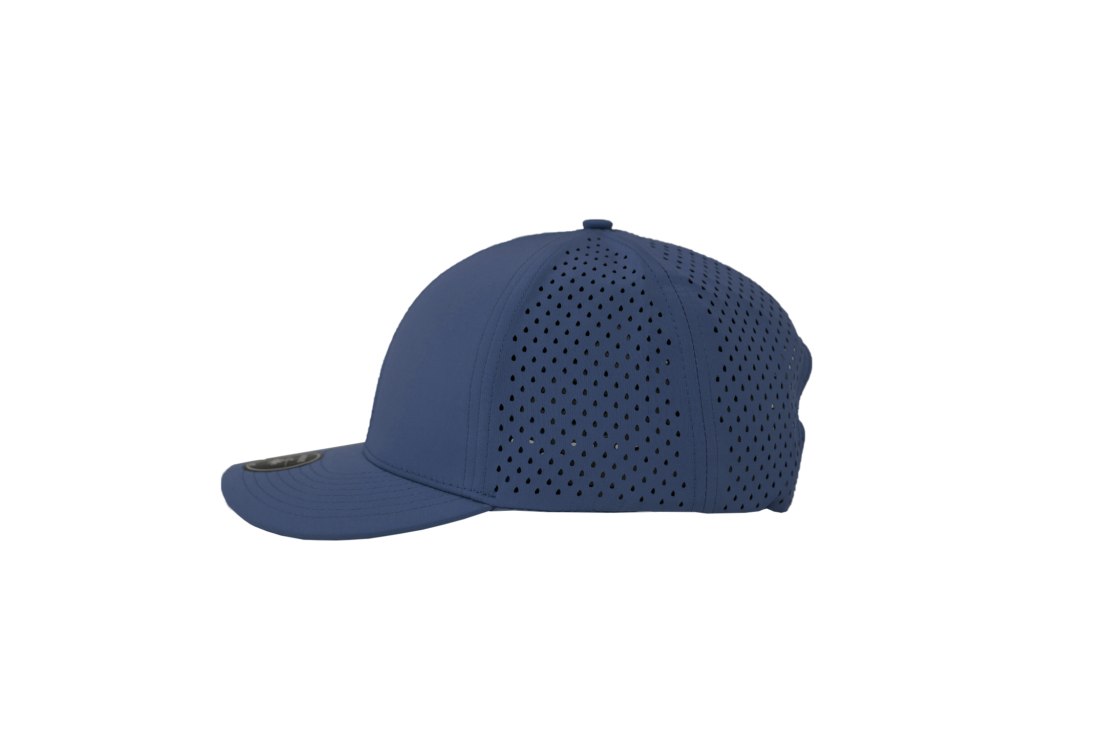 light navy apache perforated hat side view Custom Hat 