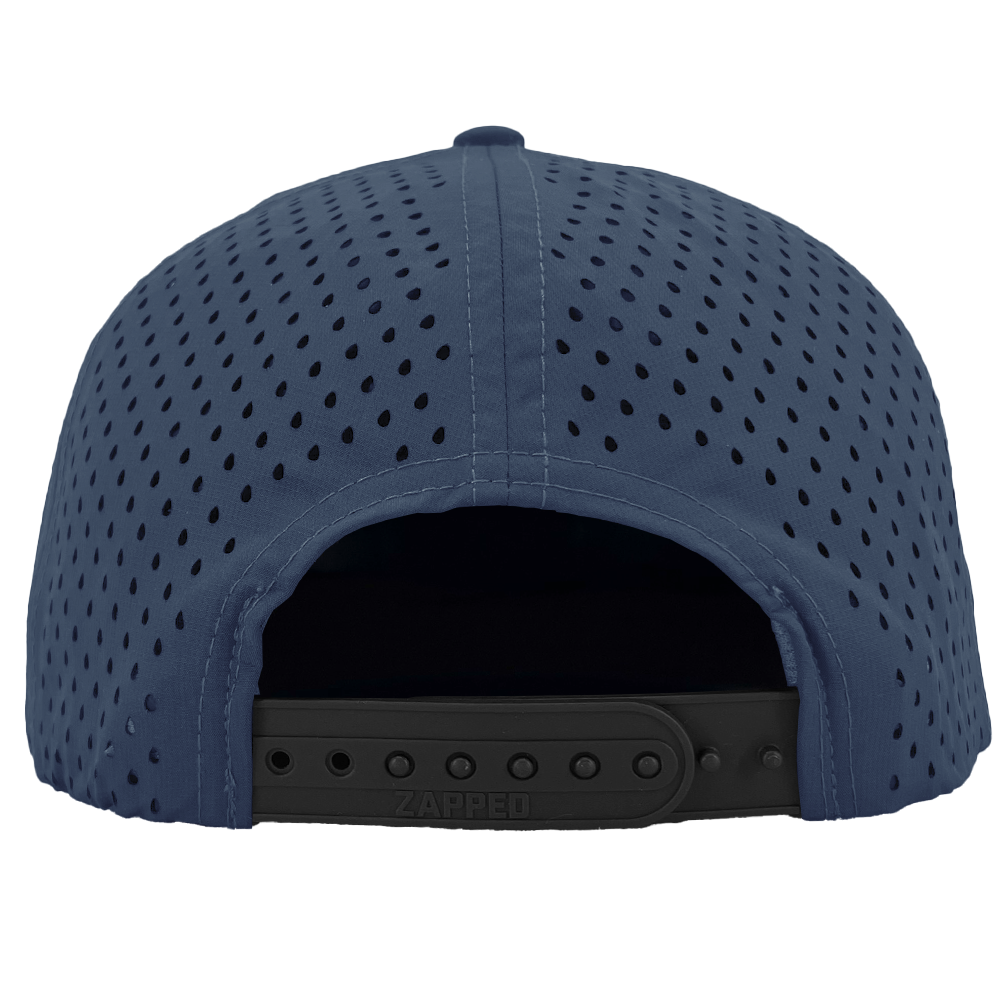 light Custom Hat navy perforated zapped snapback