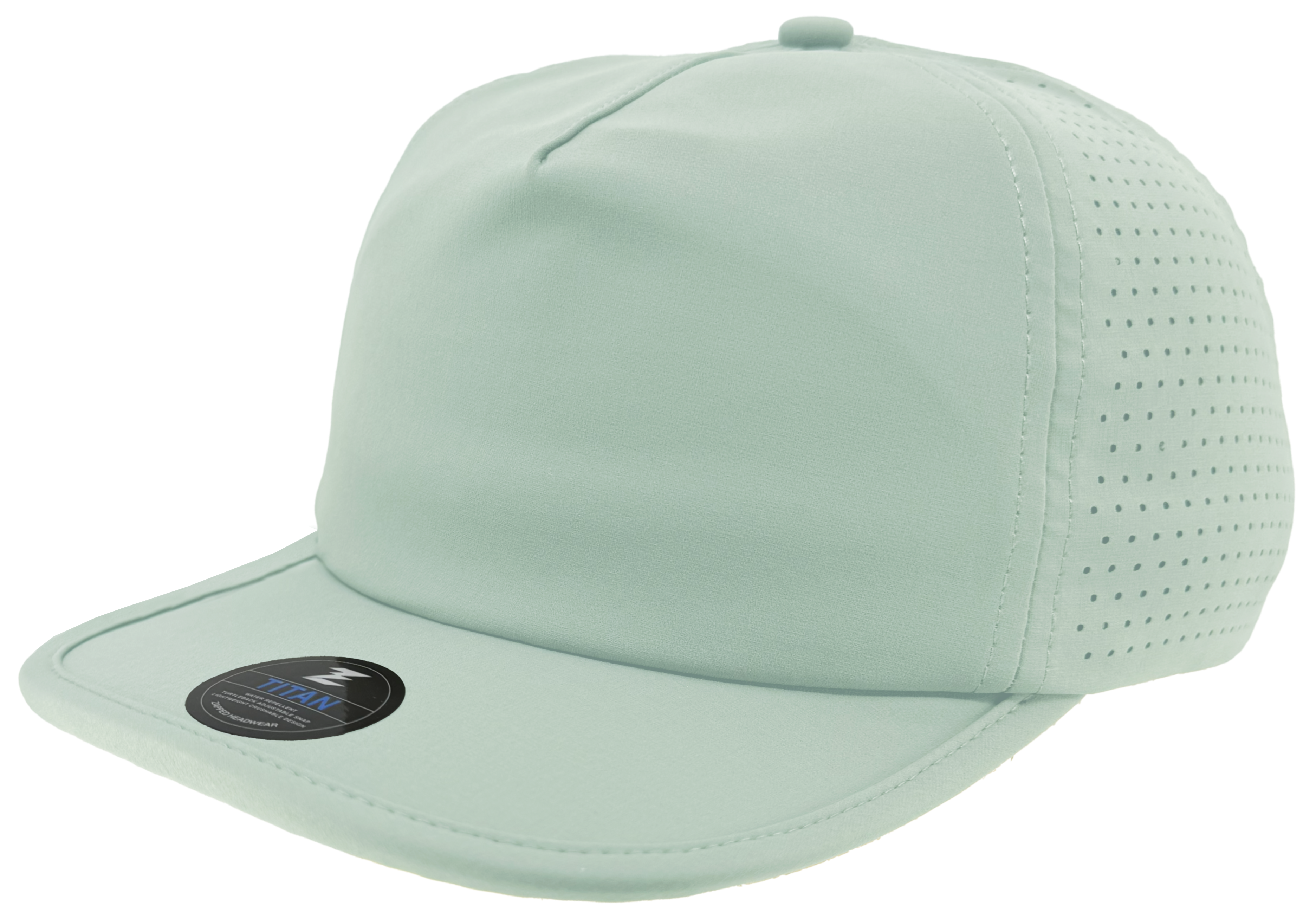 Mint dad hat buckram 5 panel crushable bill
