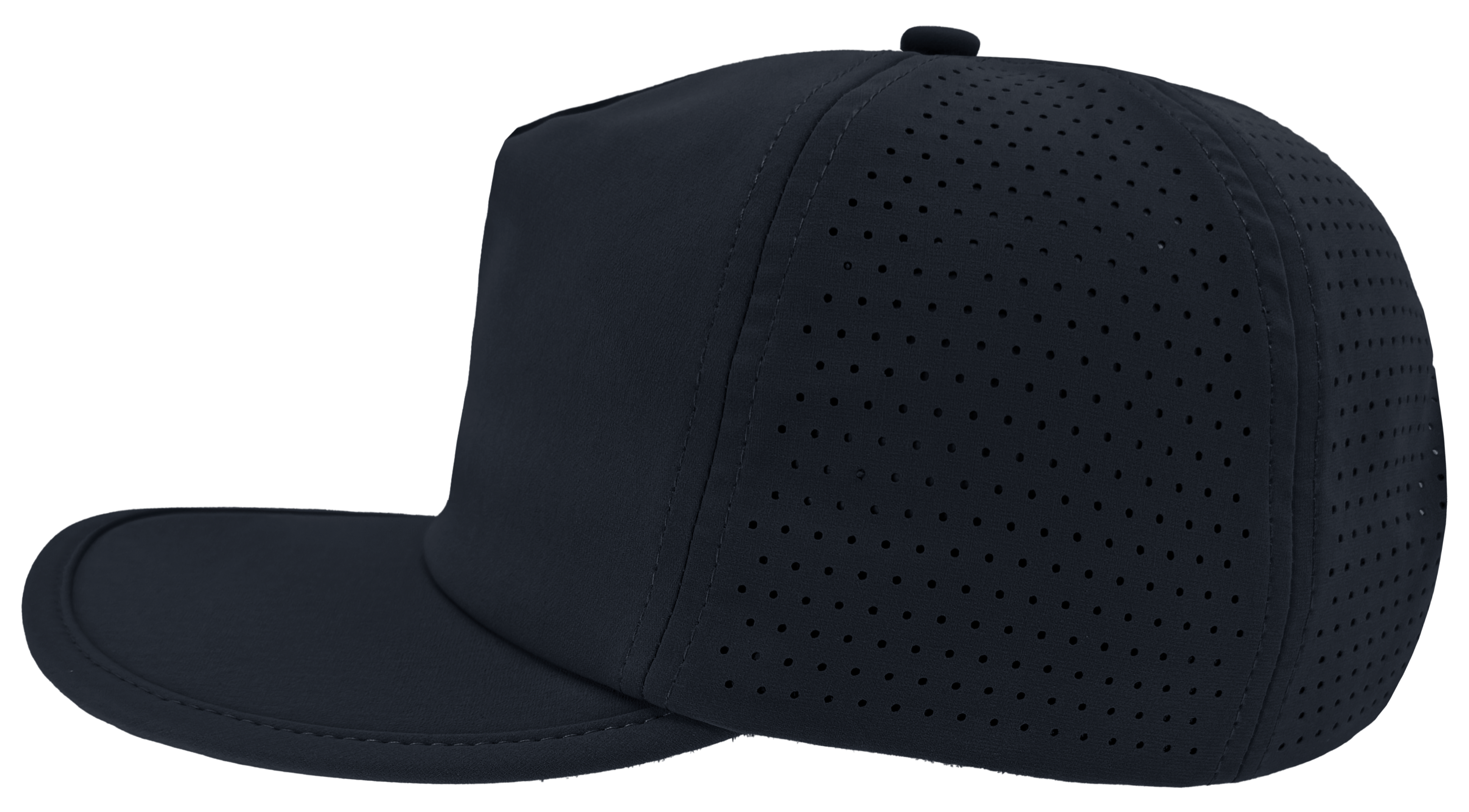 Navy dad hat buckram 5 panel crushable bill