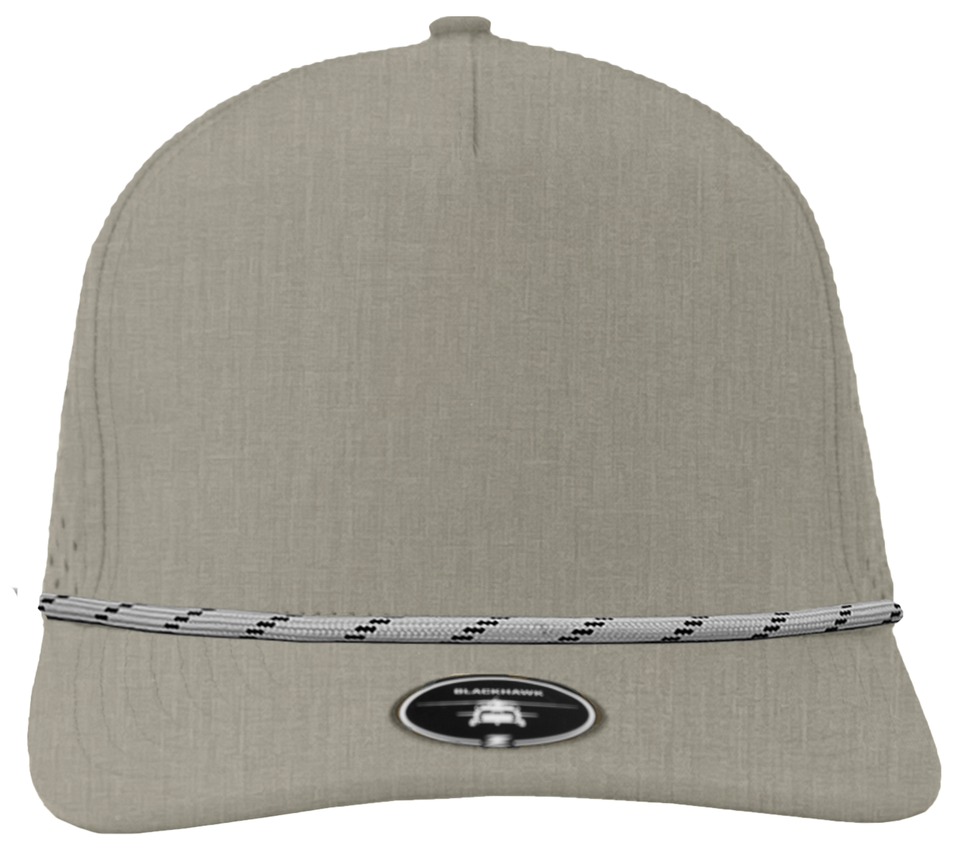 Blackhawk Heather grey Custom Hat grey twisted rope brim snapback hat