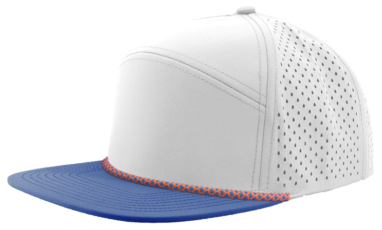 osprey r+Off white ocean blue bill with blue/orange chainlink rope bill