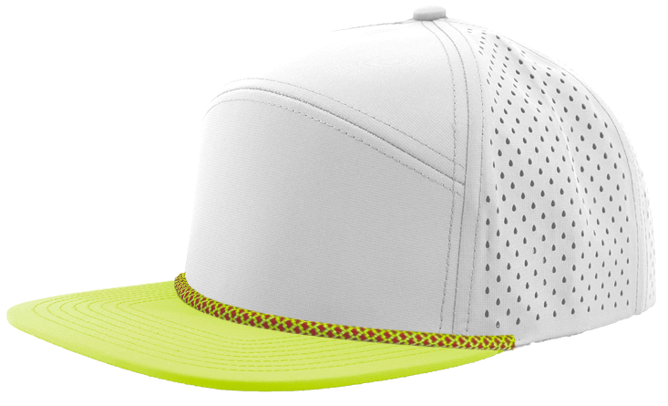 osprey r+Off white mellow green bill with red/green chainlink rope bill