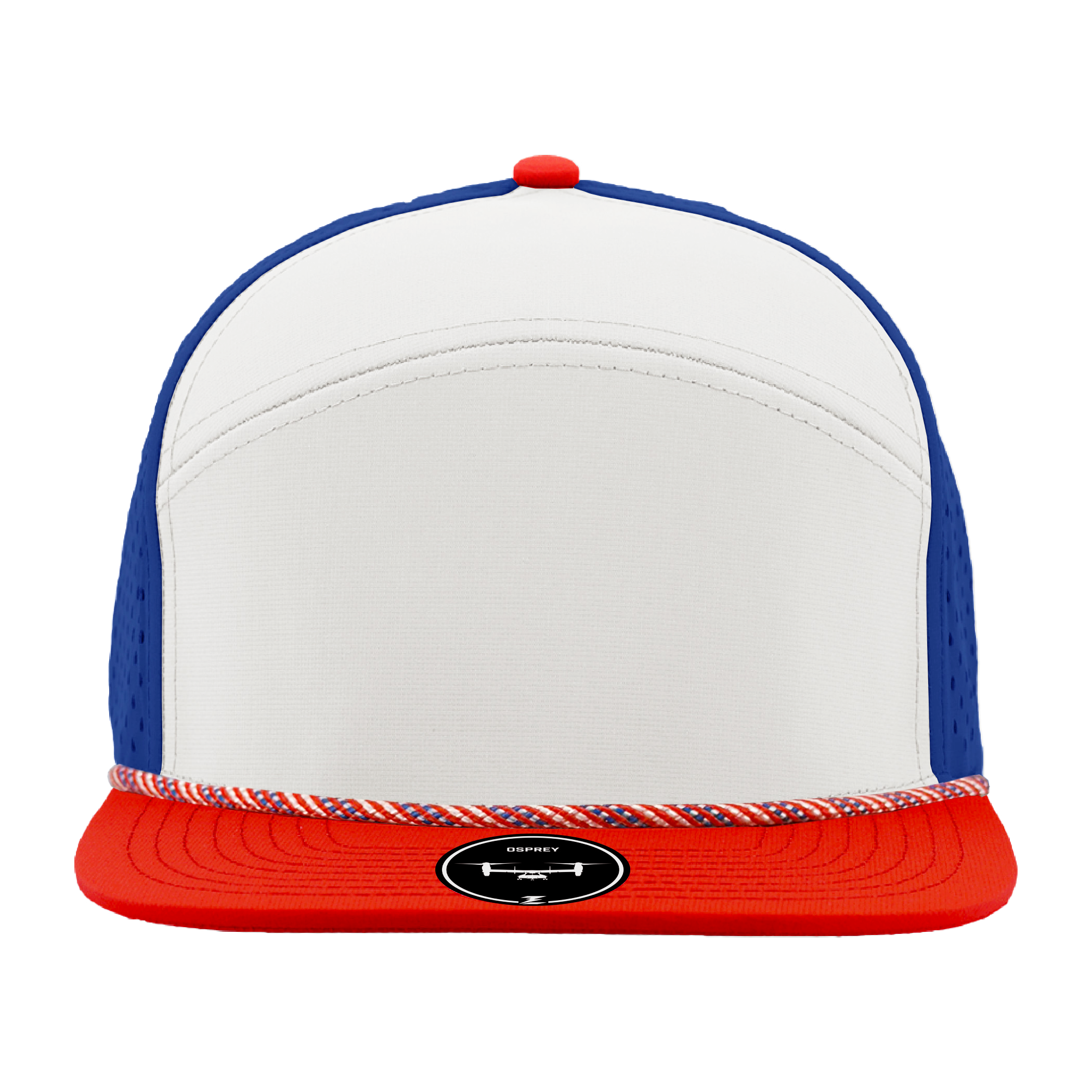 red white blue custom rope hat for golf and outdoors