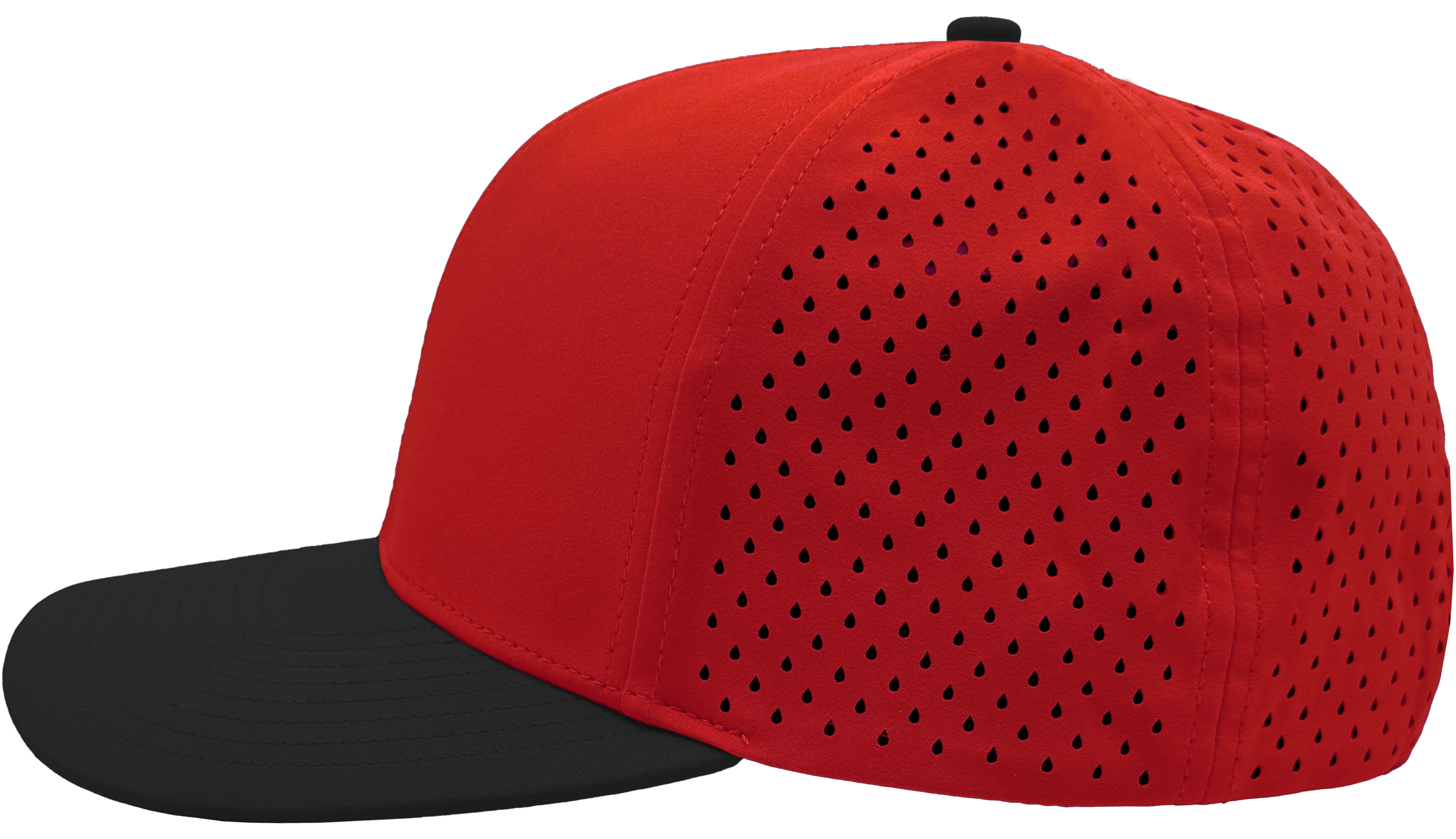 custom 6 panel hat bomber model red black