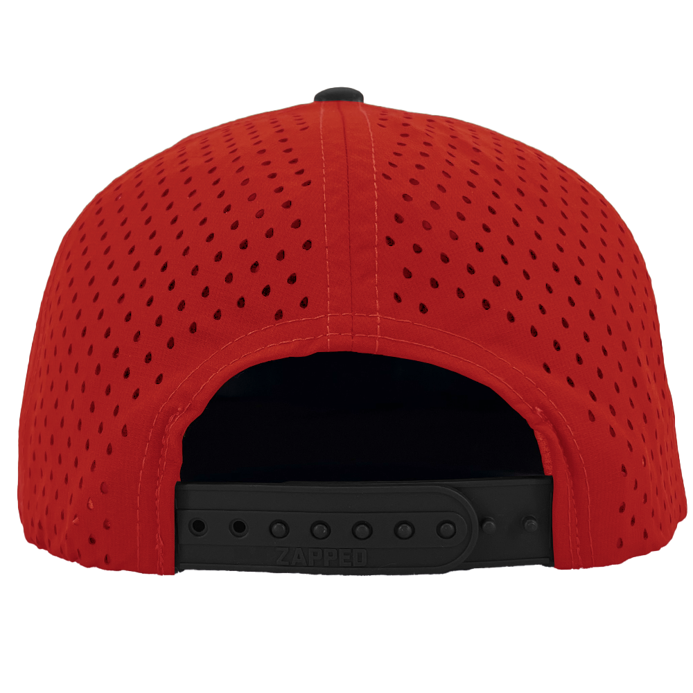 Custom hat for embroider 6 panel black red