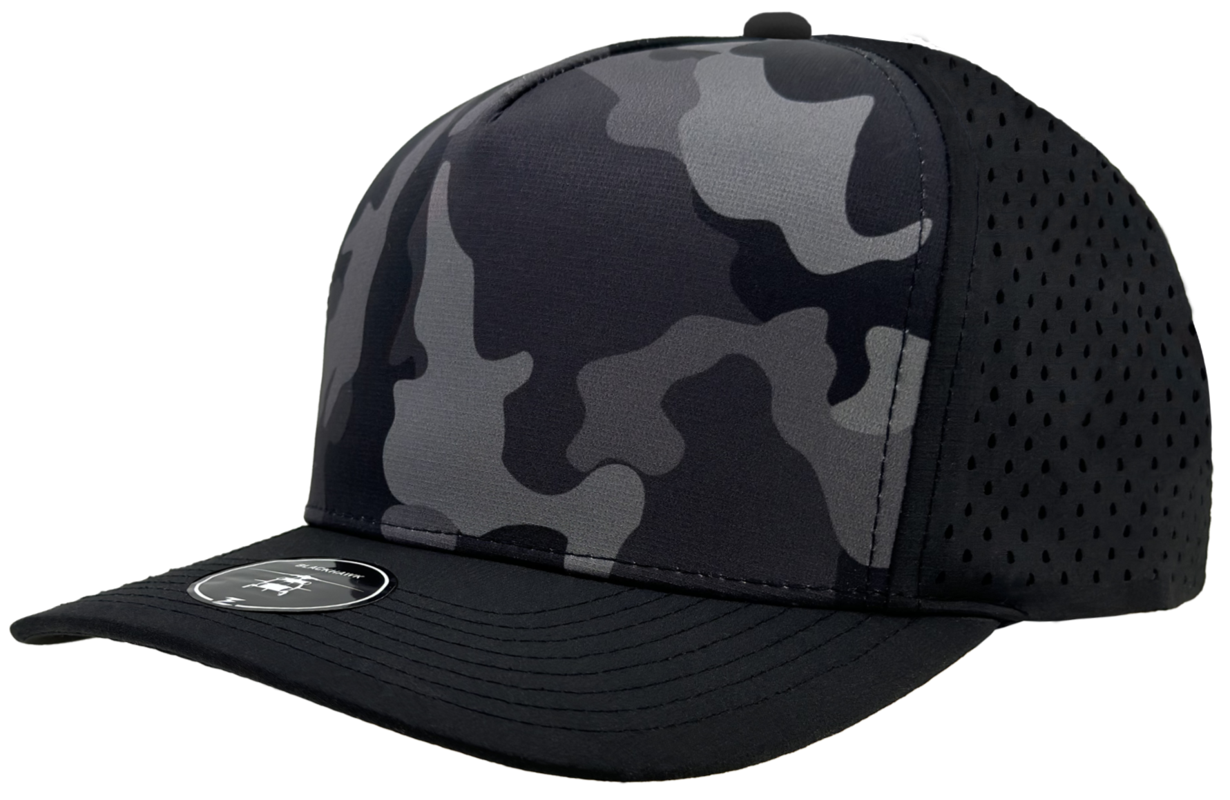 Blackhawk Custom Hat Premium Custom 5 Panel Hats Personalize with Embroidery or Custom Patches Zapped Headwear
