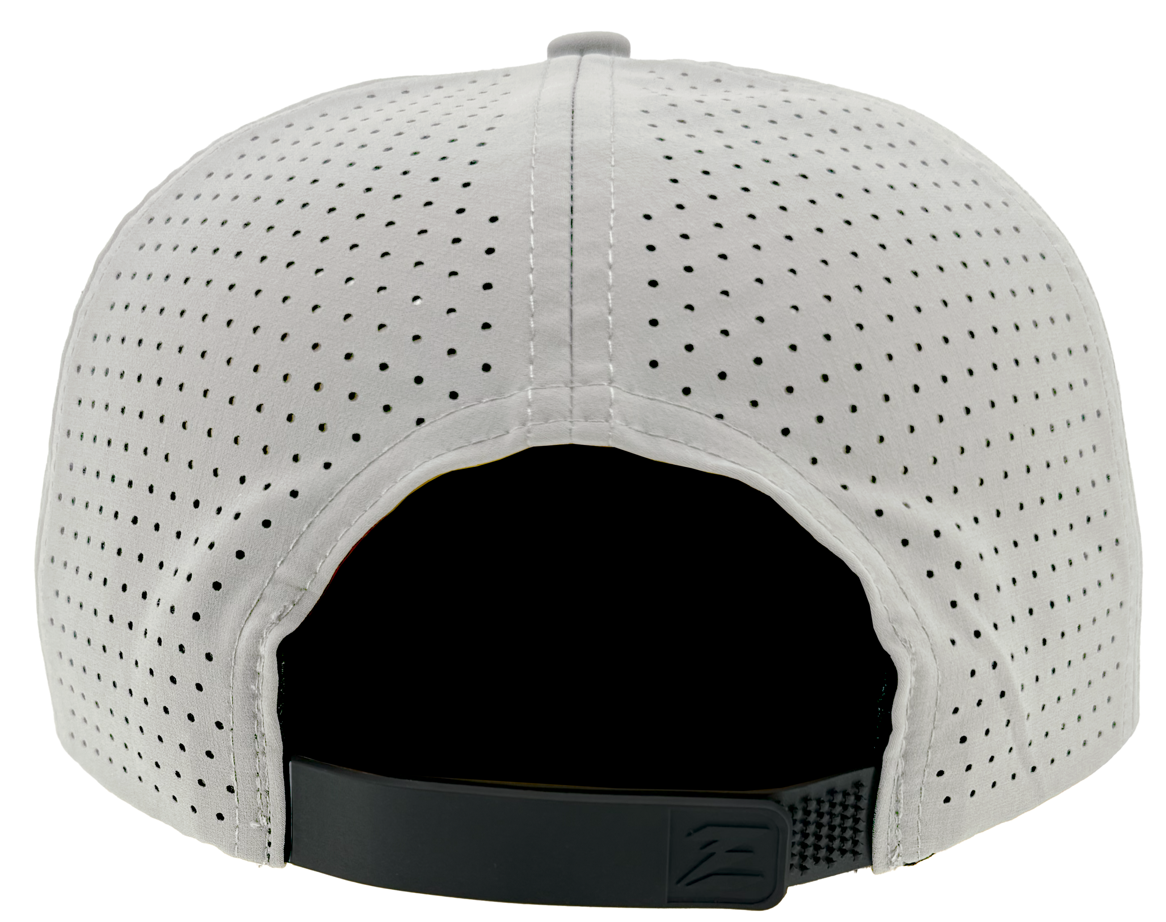 Silver dad hat buckram 5 panel crushable bill