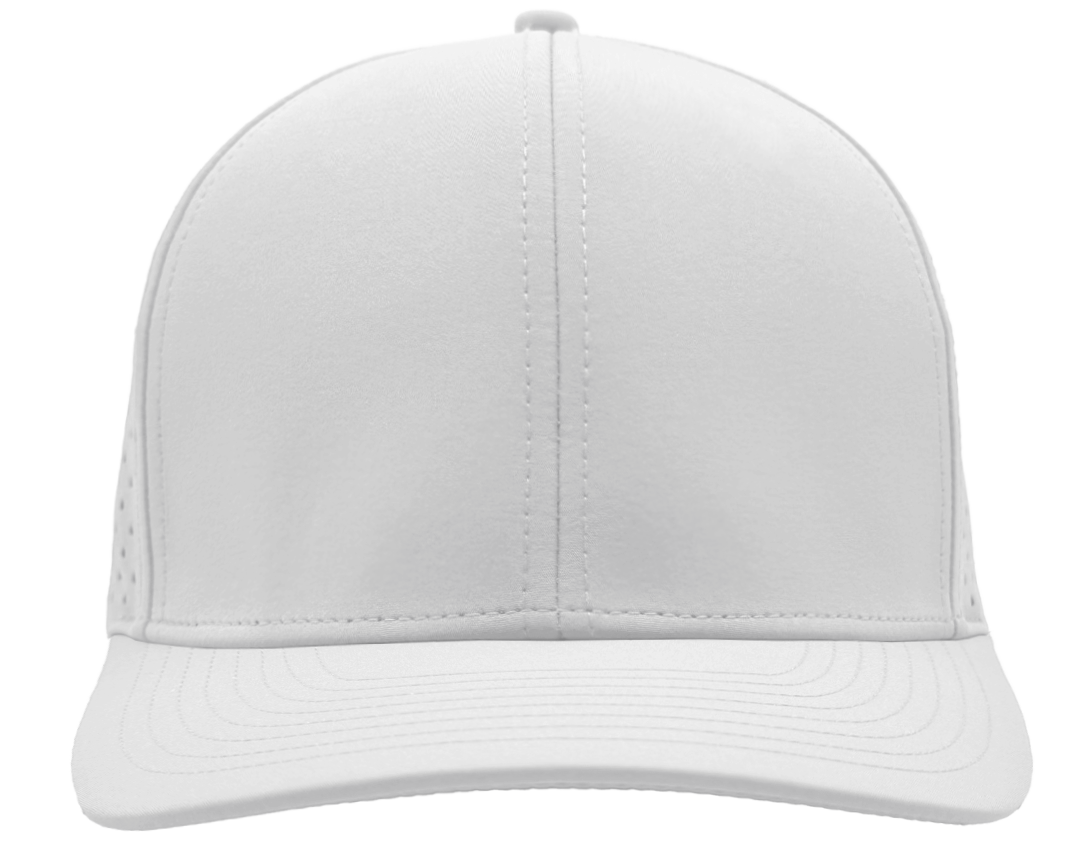 custom embroidered hat 6 panel white