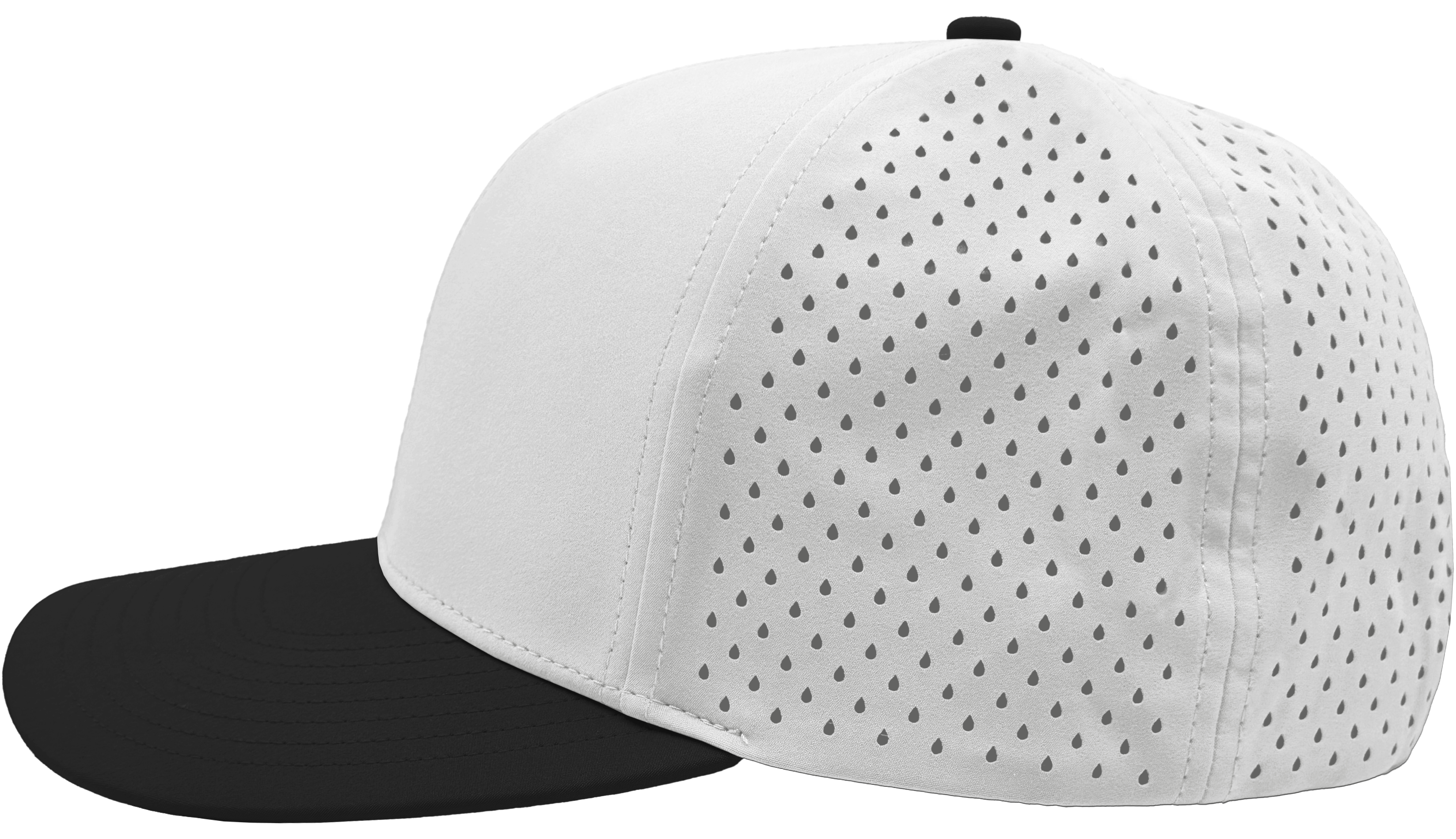 Custom hat for embroider 6 panel white black